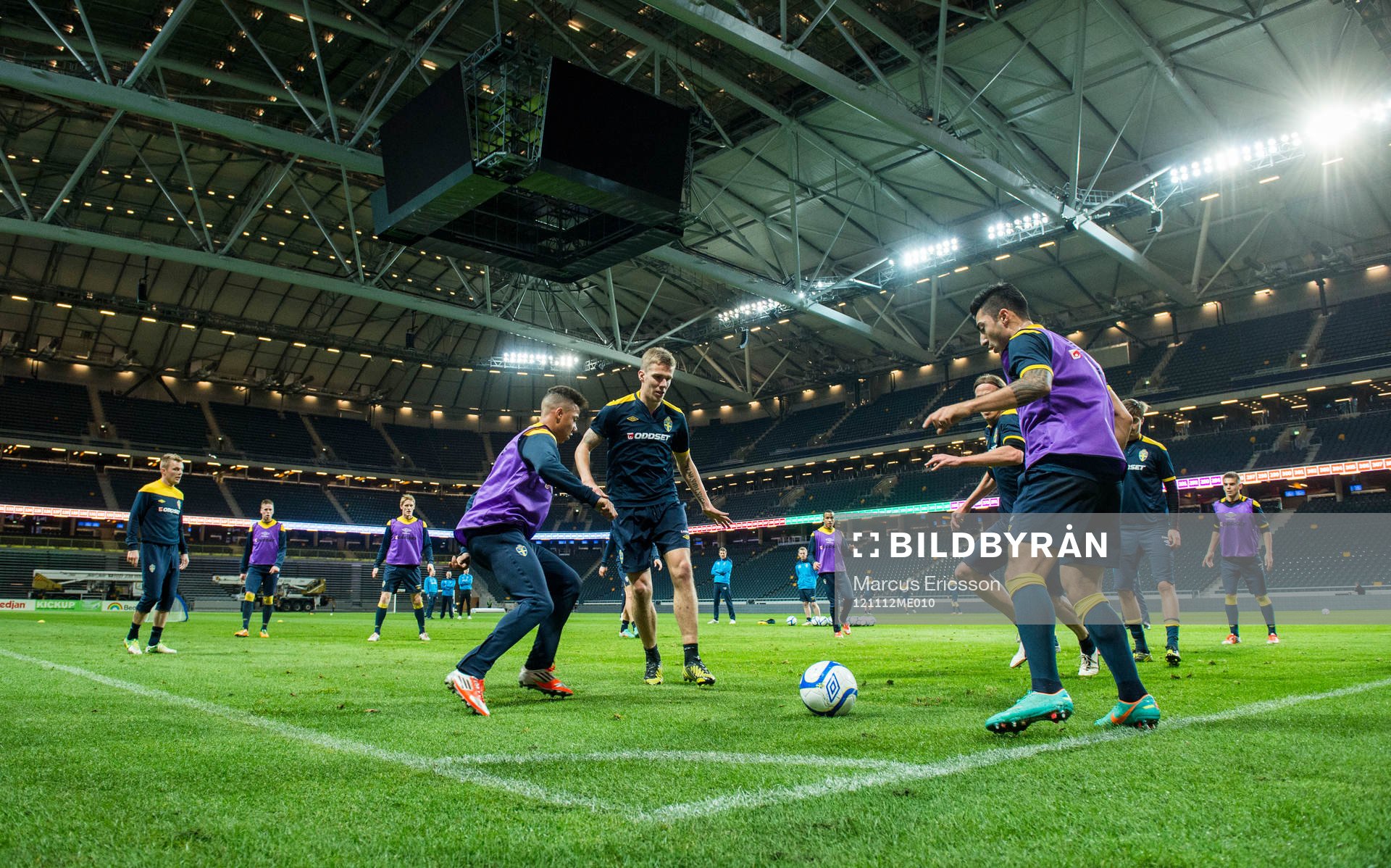 Sveriges första träning på Friends Arena. Tobias Sana,
