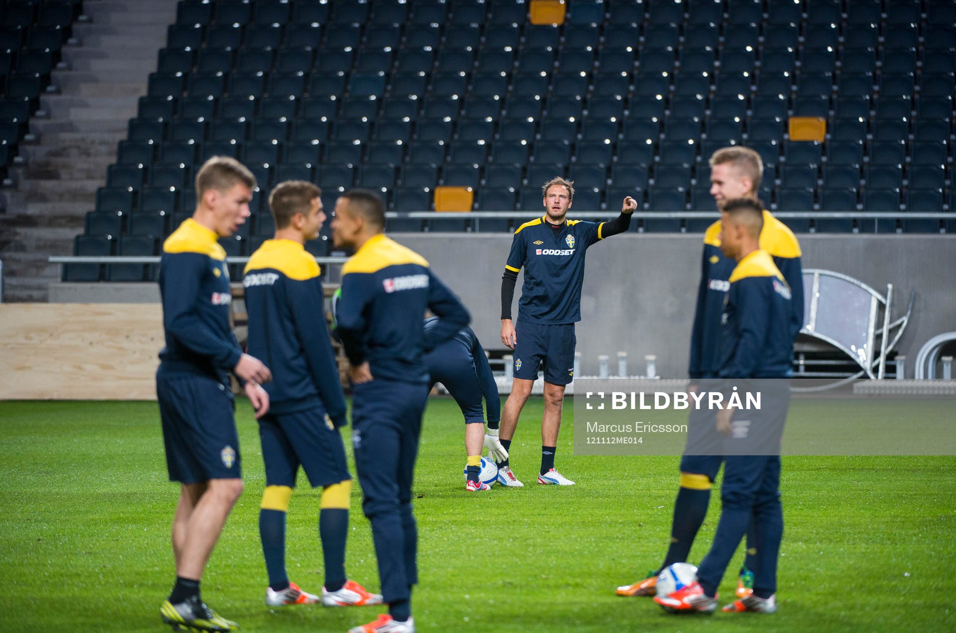 Sveriges första träning på Friends Arena. Andreas