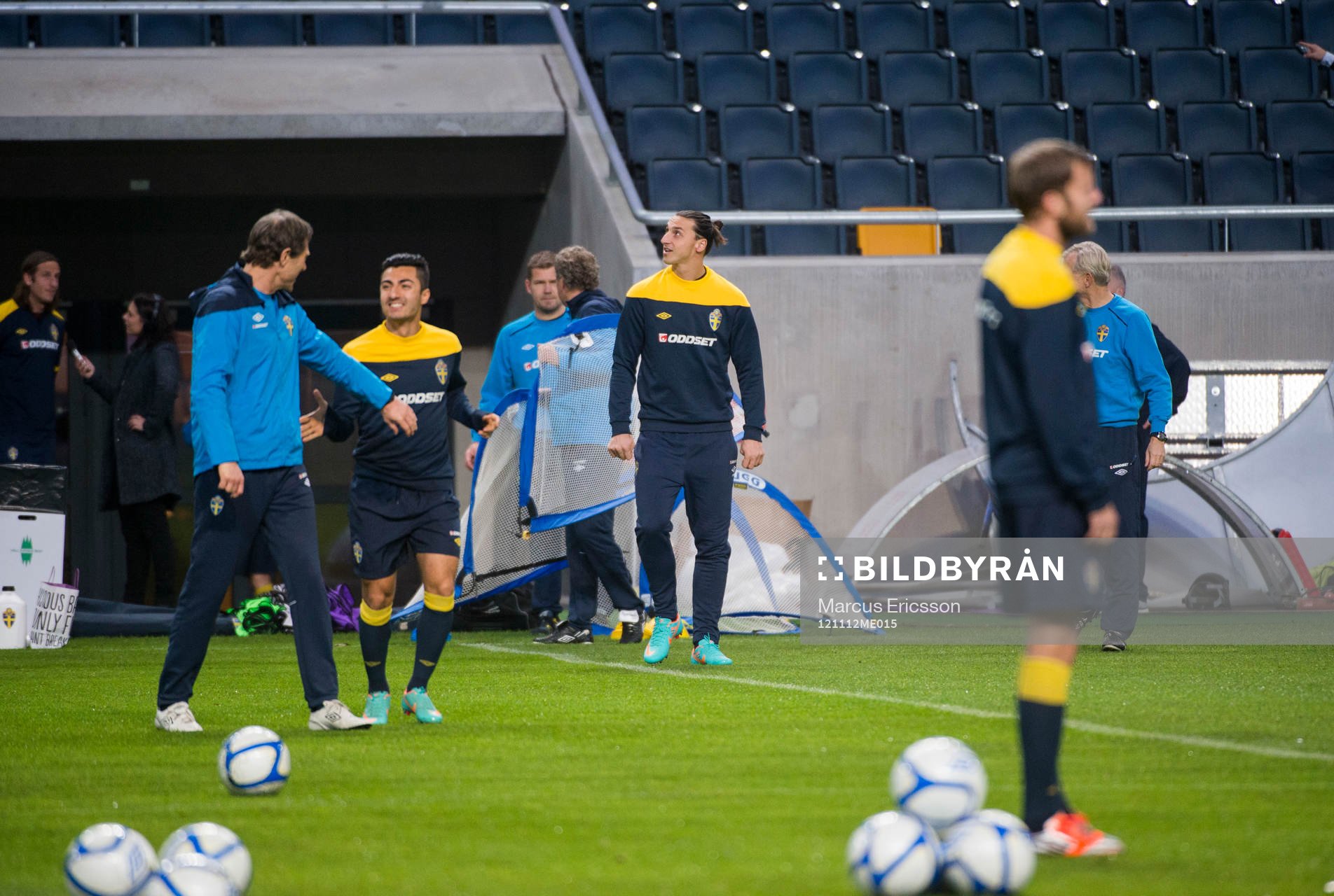 Sveriges första träning på Friends Arena. Zlatan
