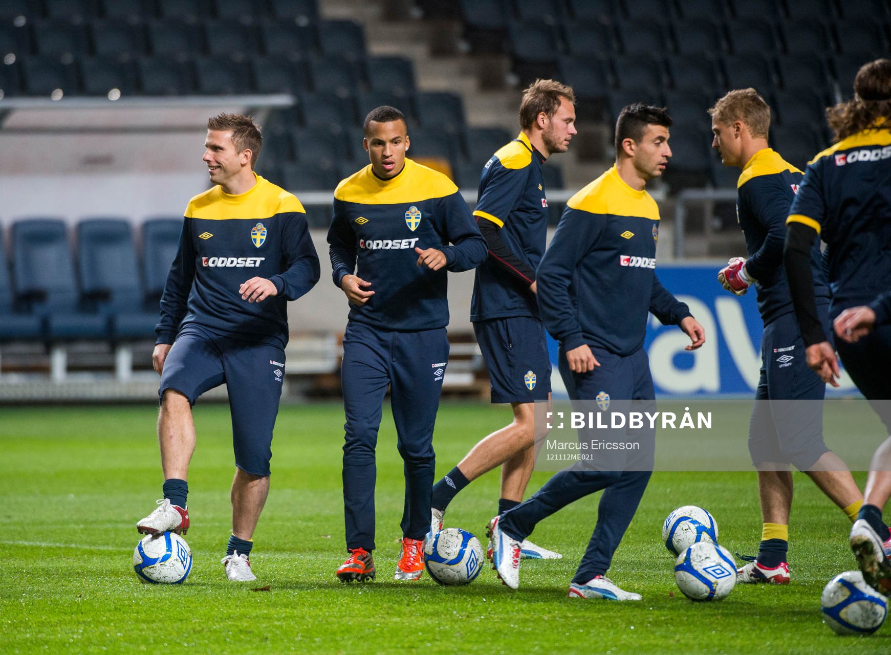 Sveriges första träning på Friends Arena. Anders
