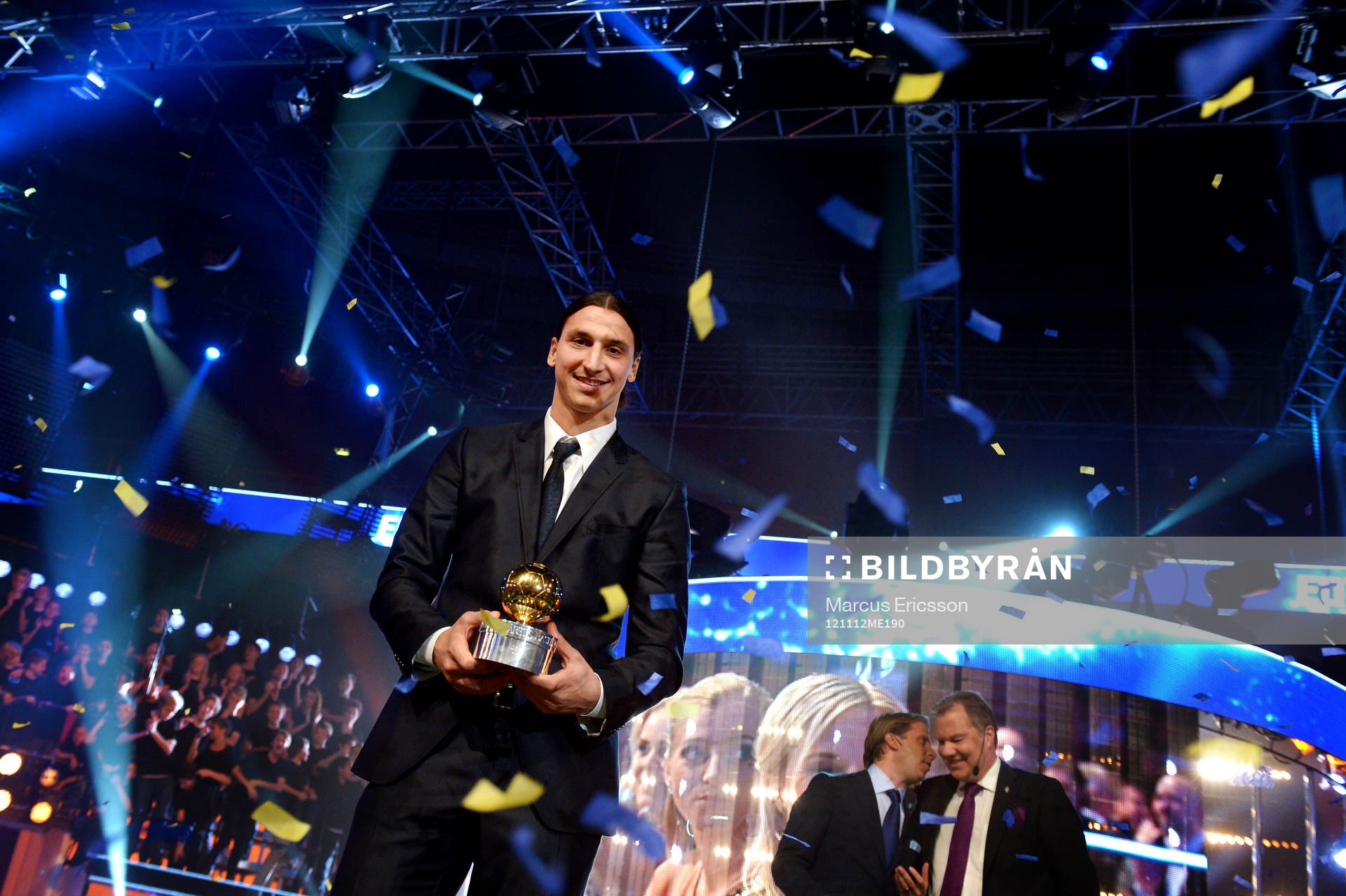 Zlatan Ibrahimovic, vinnare av Guldbollen, priset delas ut