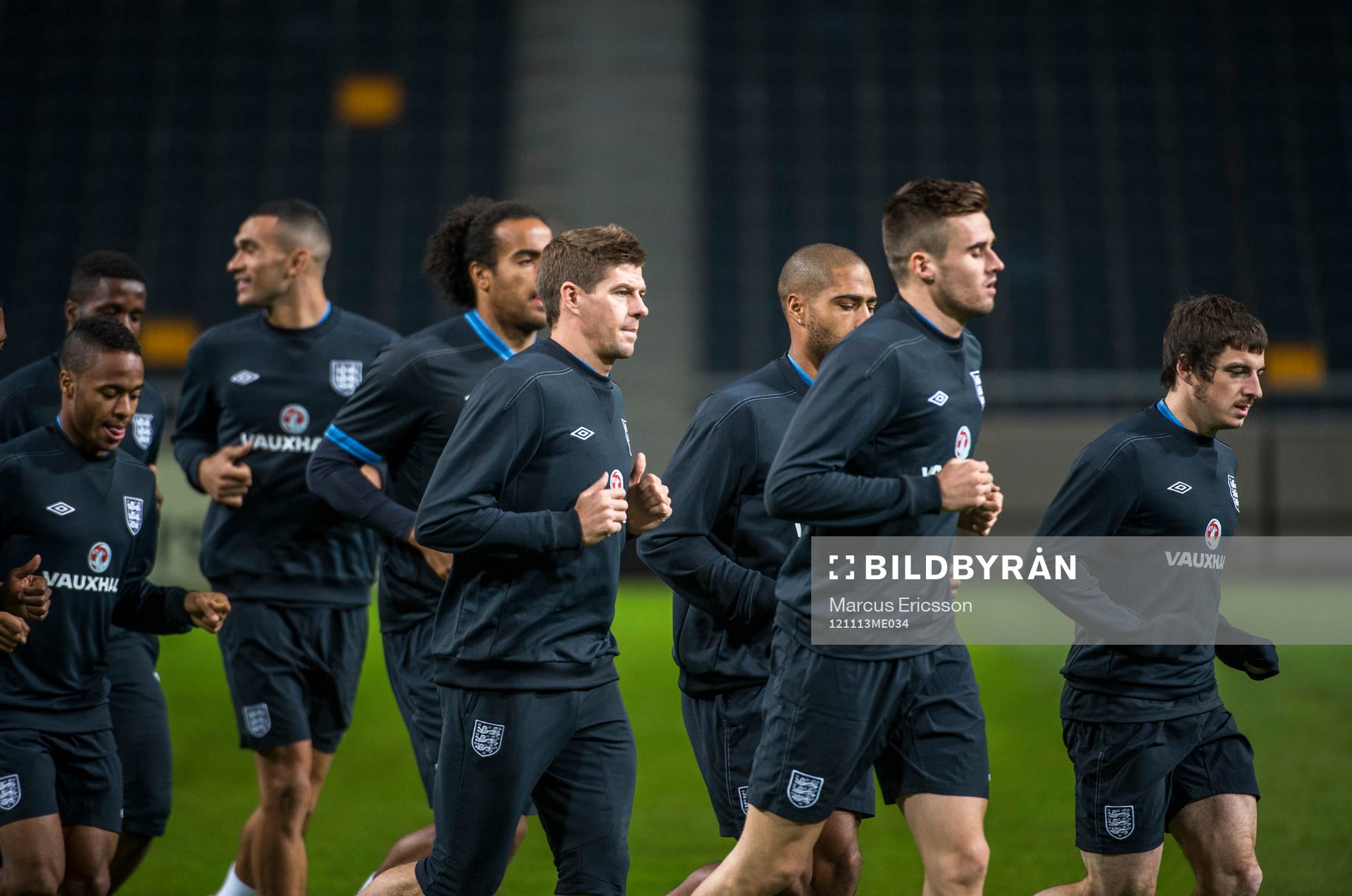 England tränar på Friends Arena, Steven Gerrard