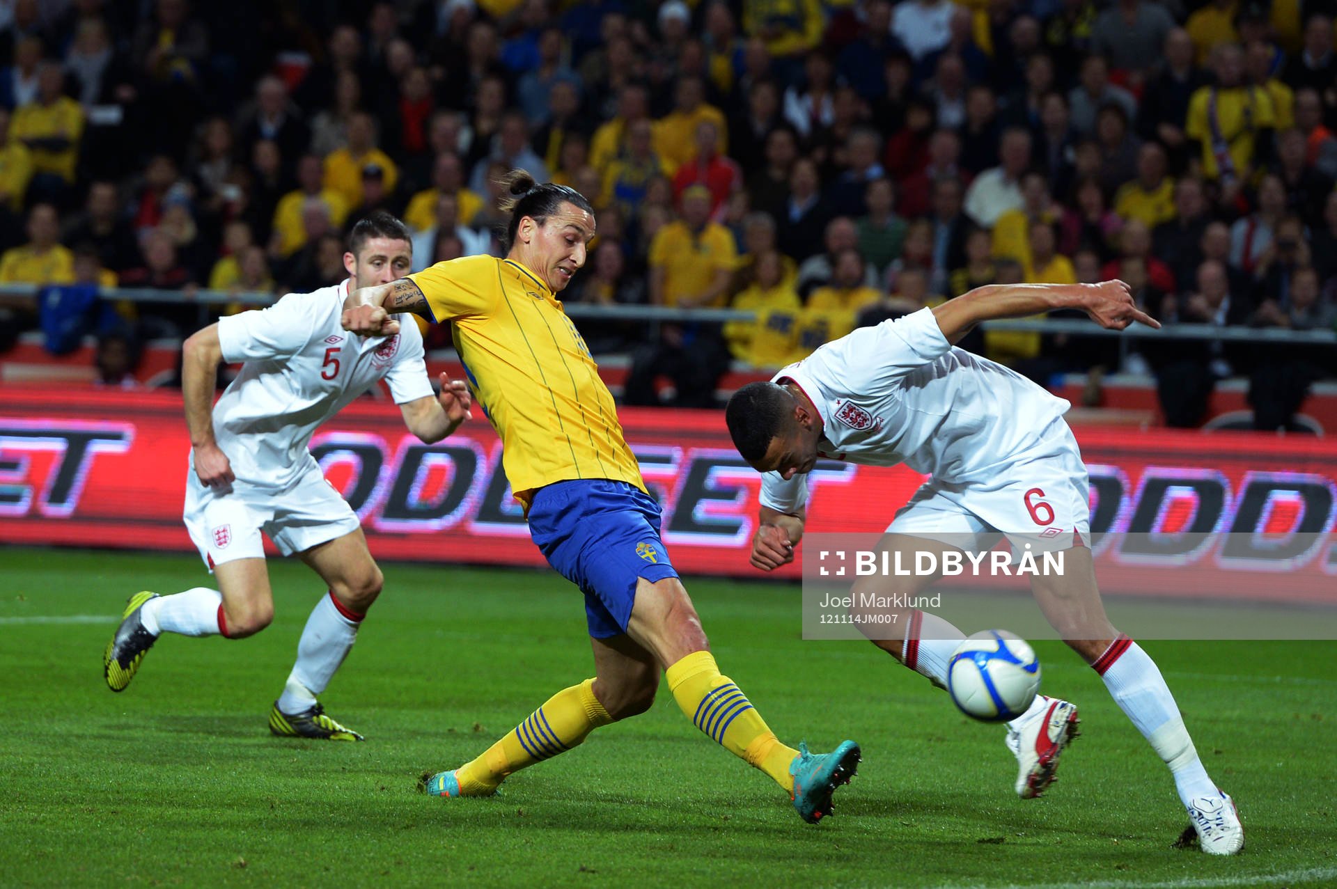 Zlatan Ibrahimovic, Sverige, gör 1-0 och första målet