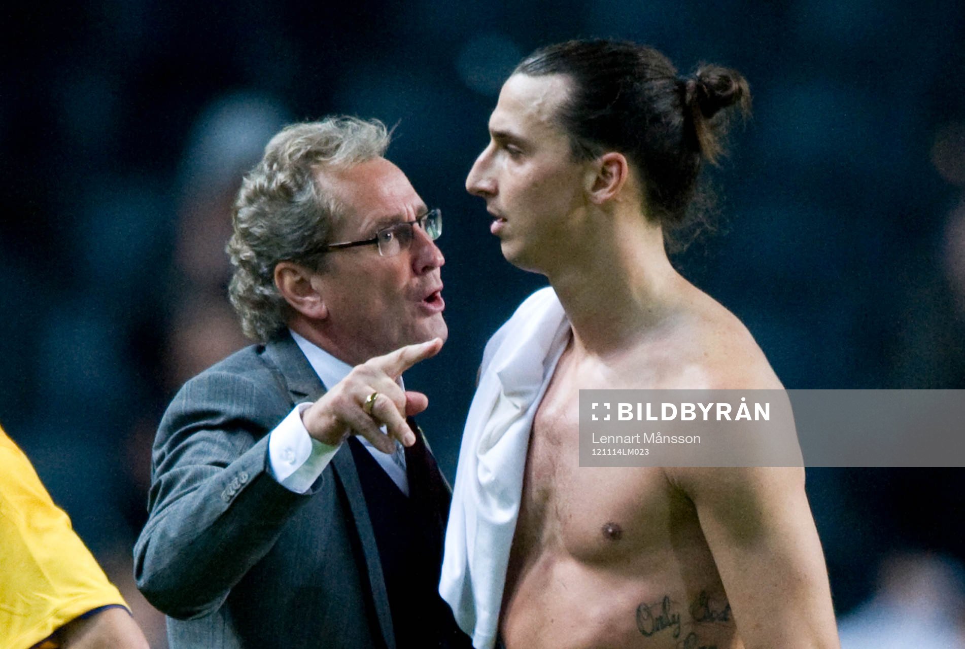 Erik Hamrén, förbundskapten och Zlatan Ibrahimovic,