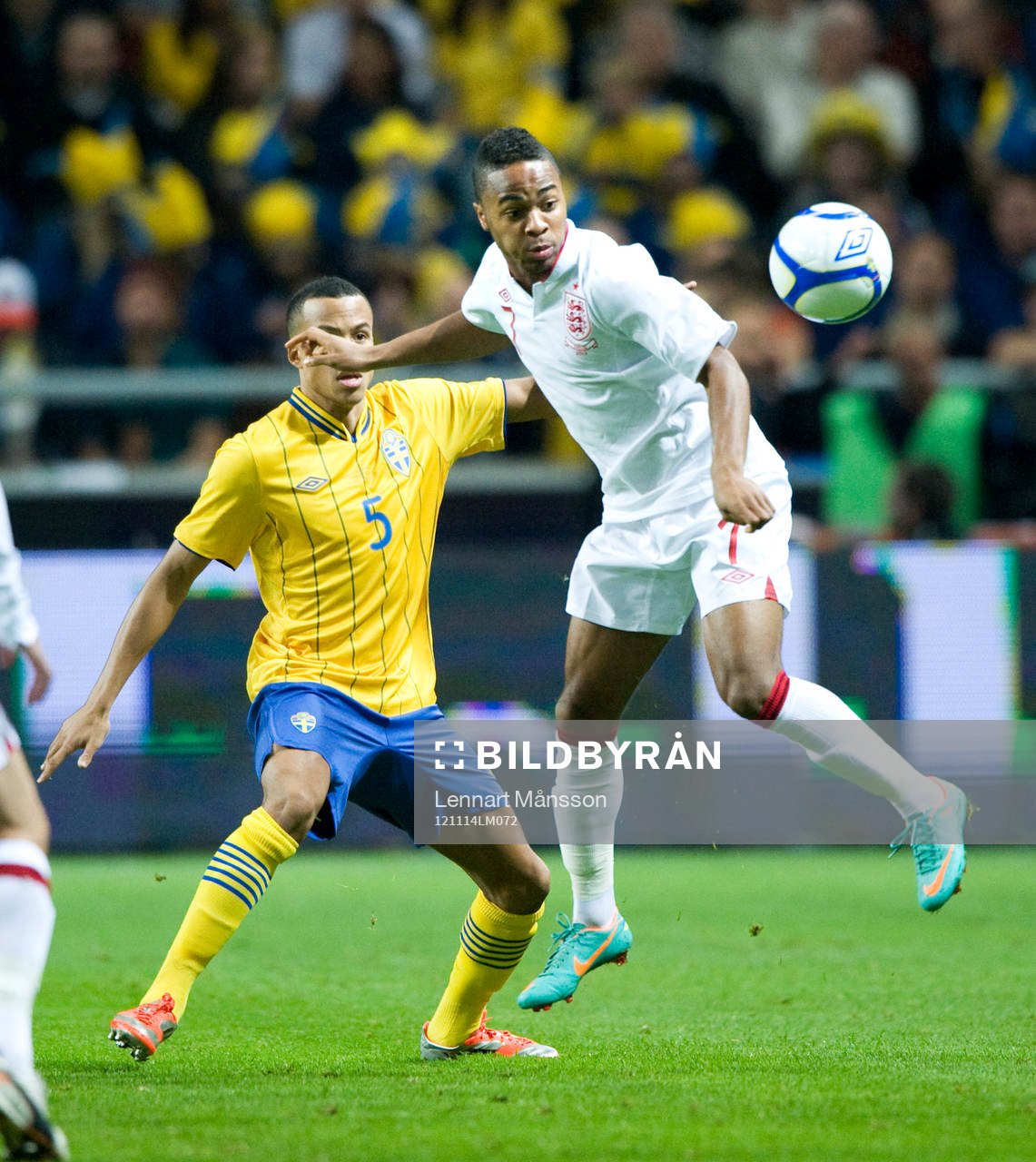 Raheem Sterling, England och Martin Olsson, Sverige