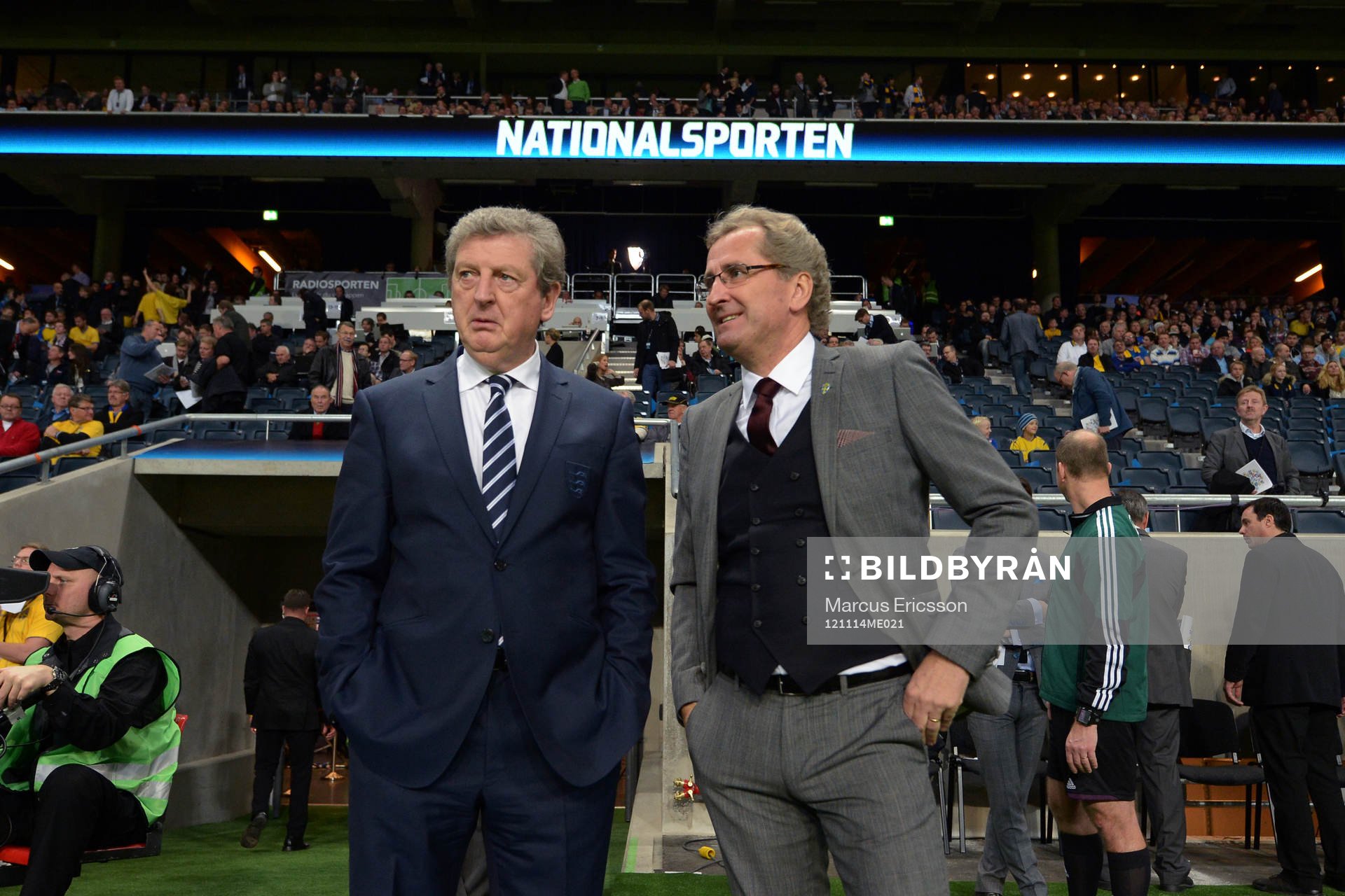 Roy Hodgson, förbundskapten England. Erik Hamrén,