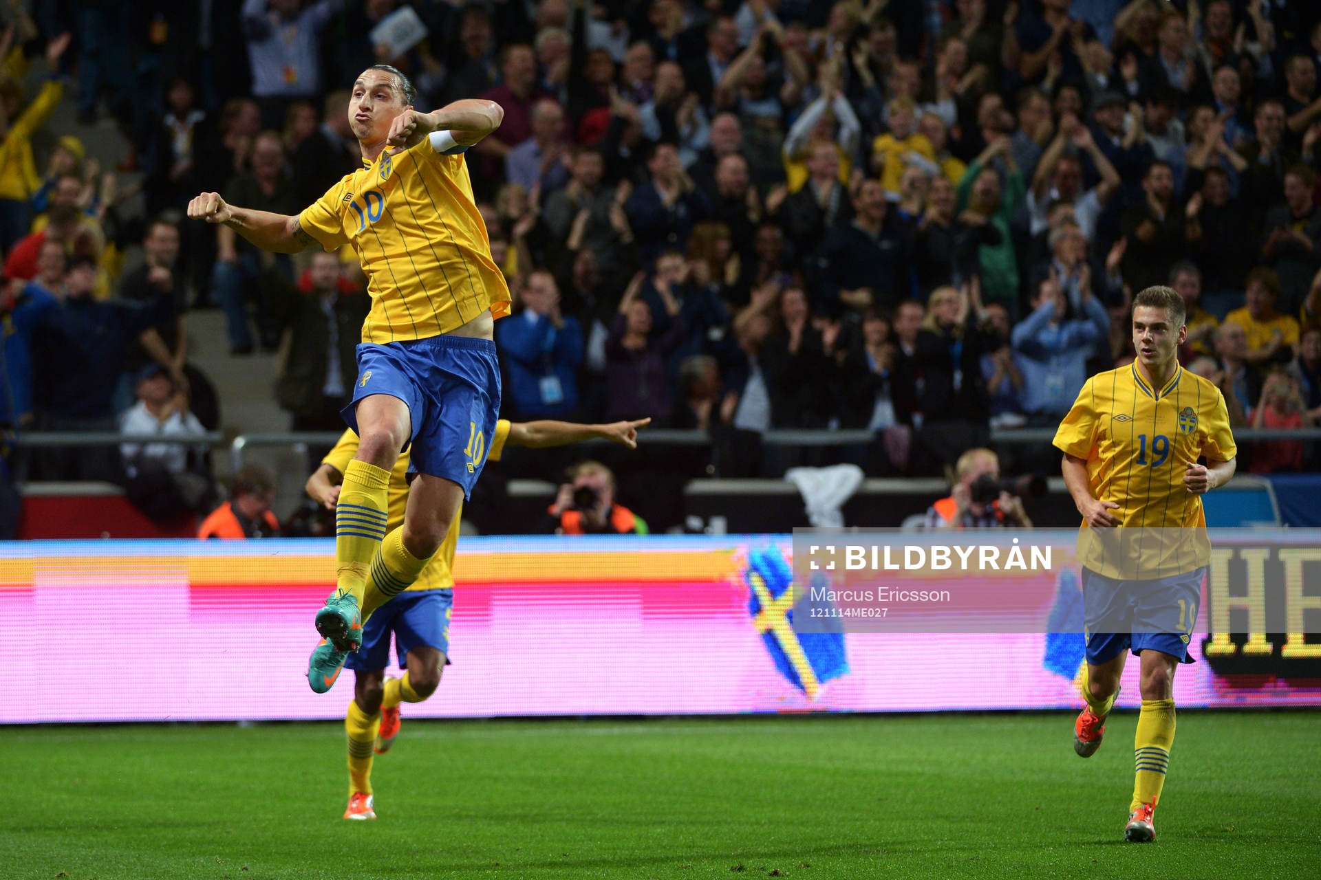 Zlatan Ibrahimovic, Sverige, gör 1-0 och det första
