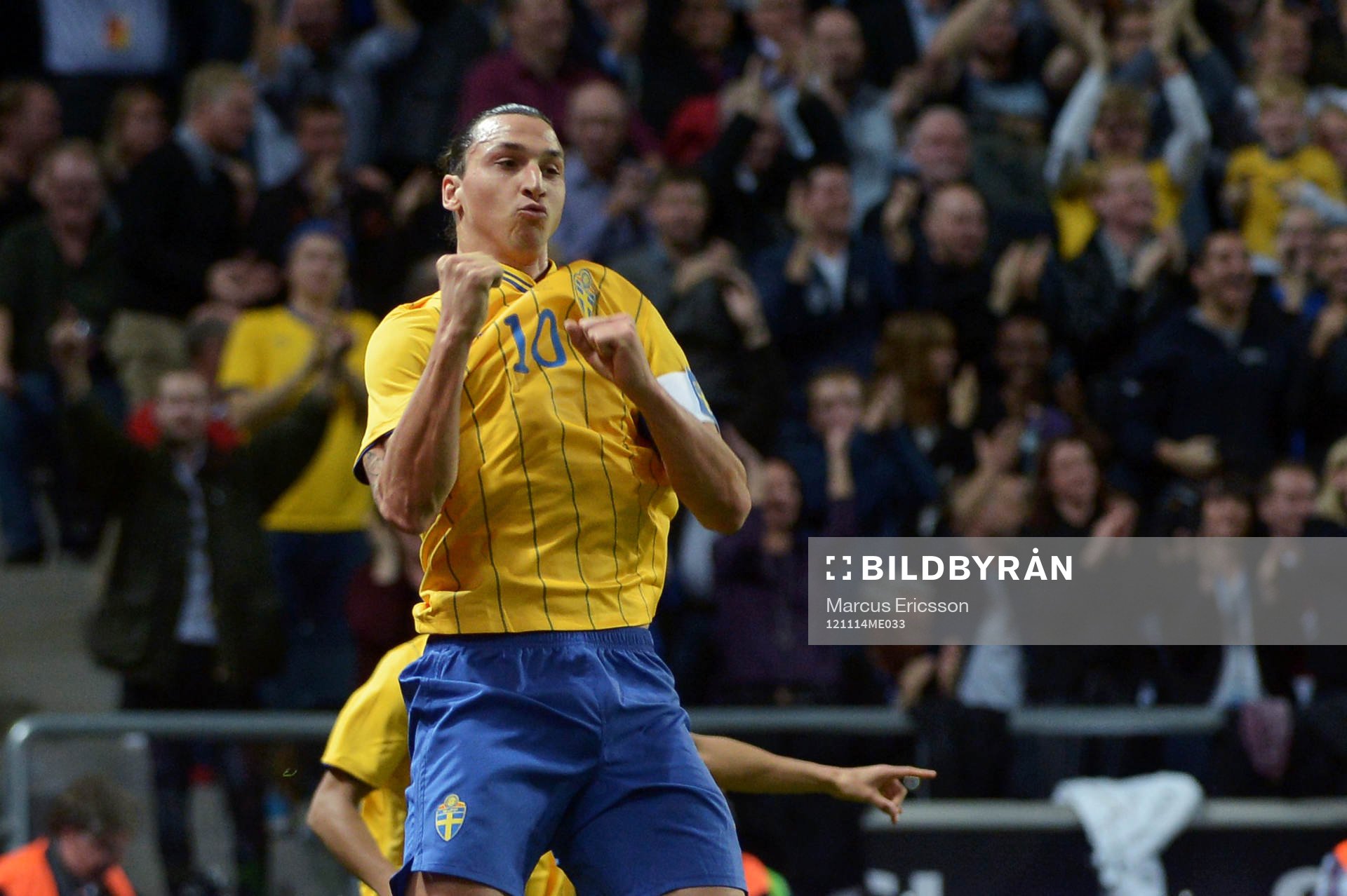 Zlatan Ibrahimovic, Sverige, gör 1-0 och första målet