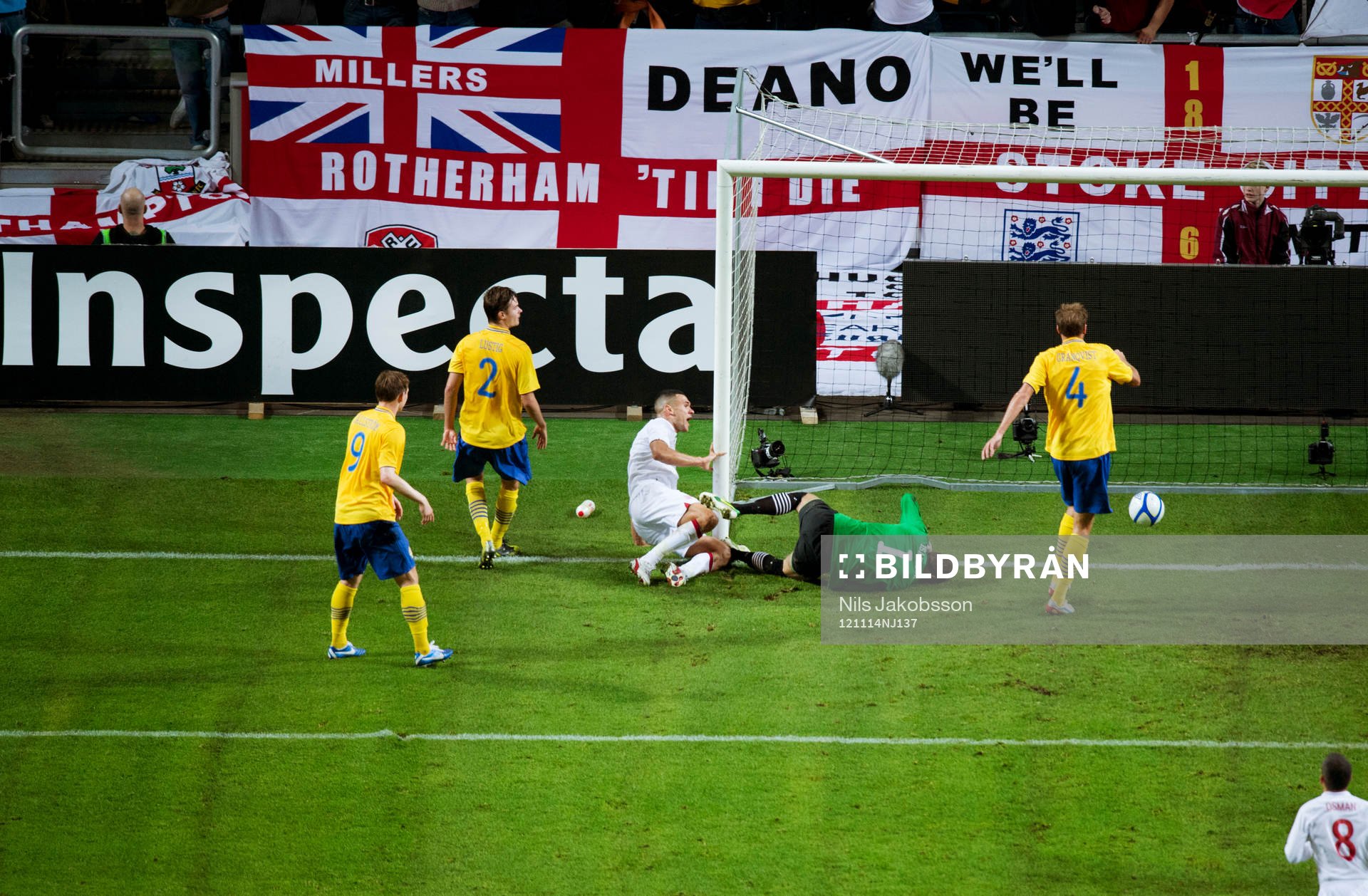 Fotboll, träningslandskamp, Sverige - England