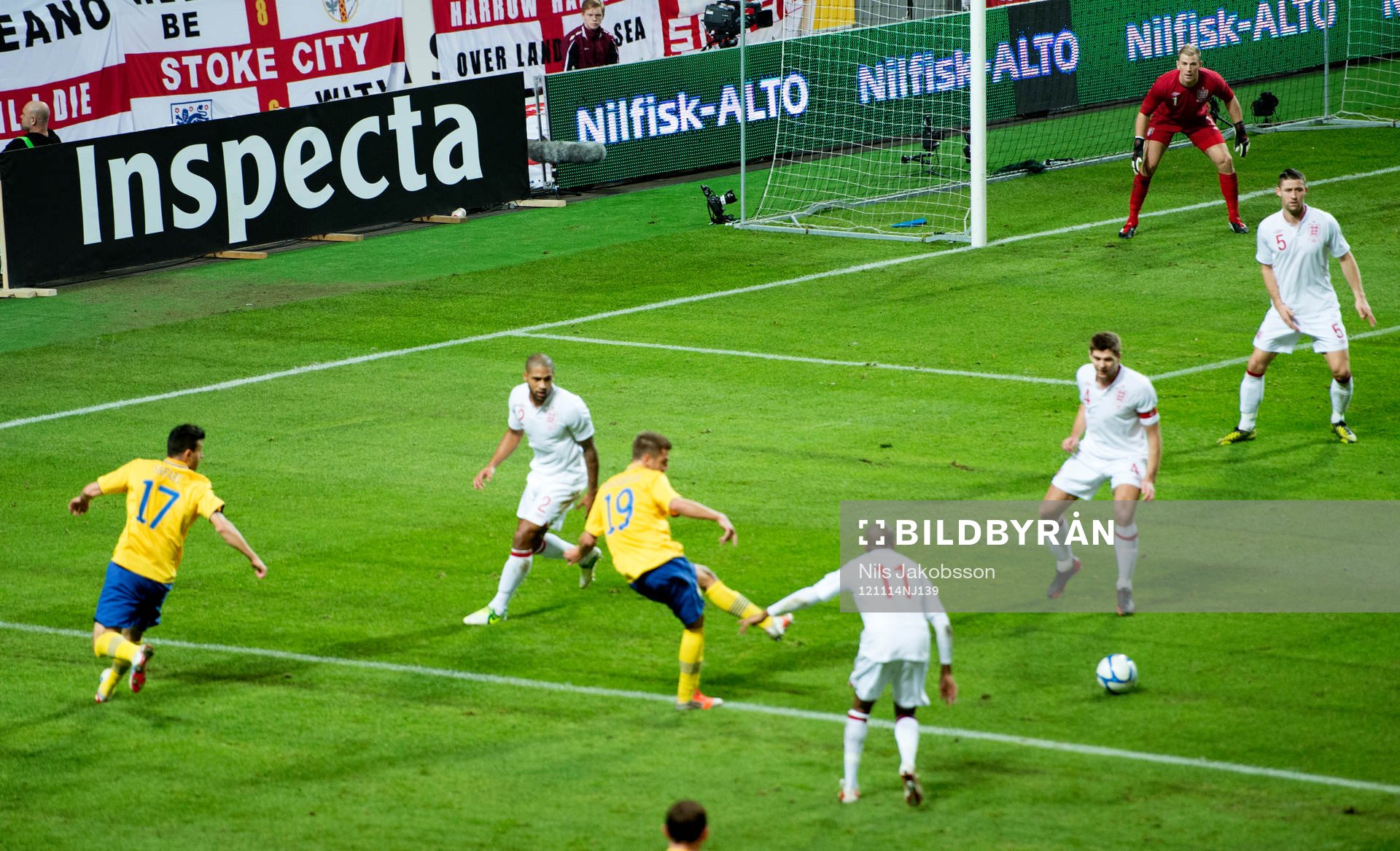 Fotboll, träningslandskamp, Sverige - England