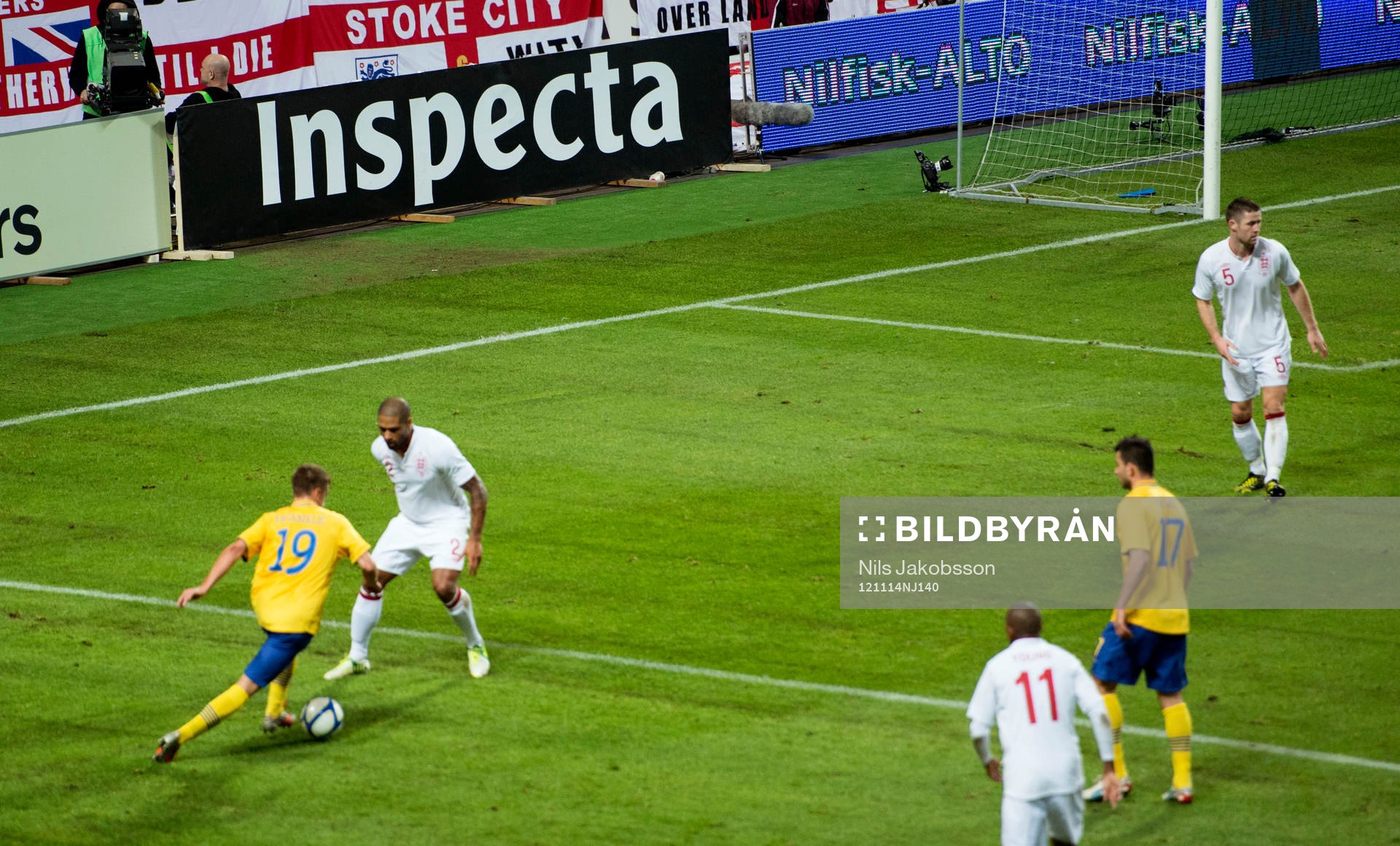 Fotboll, träningslandskamp, Sverige - England