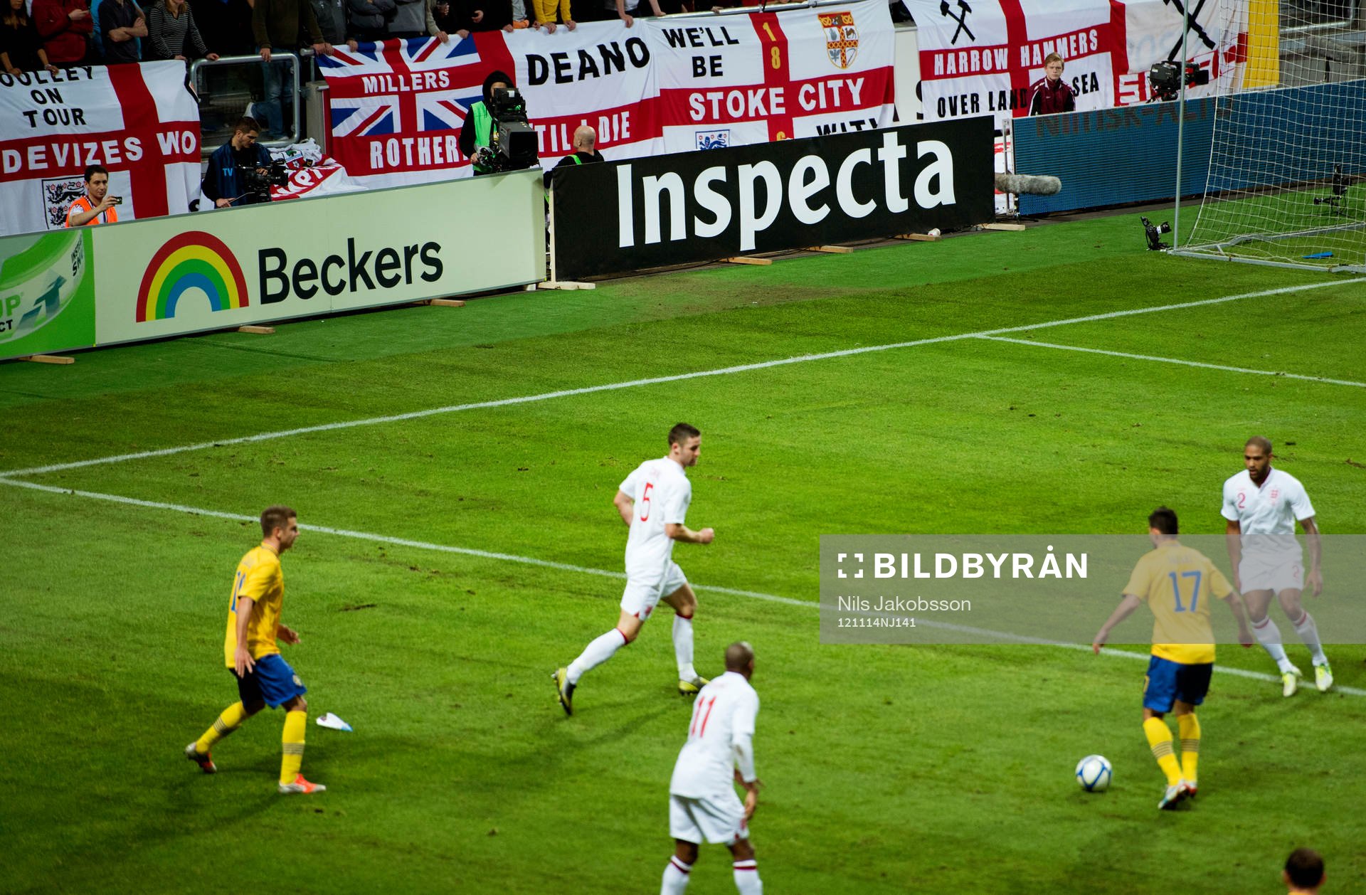 Fotboll, träningslandskamp, Sverige - England