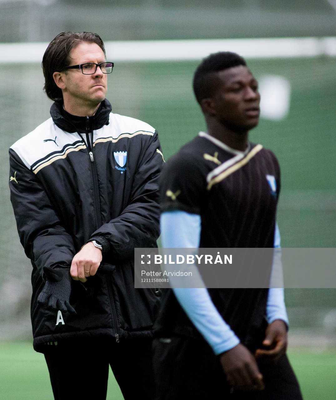 Rikard Norling, tränare Malmö FF, Benjamin Fadi, 17år,