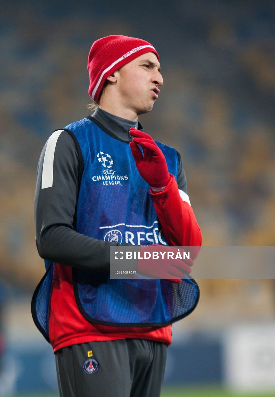 Zlatan IBRAHIMOVIC - 20.11.2012 - Entrainement du PSG a Kiev