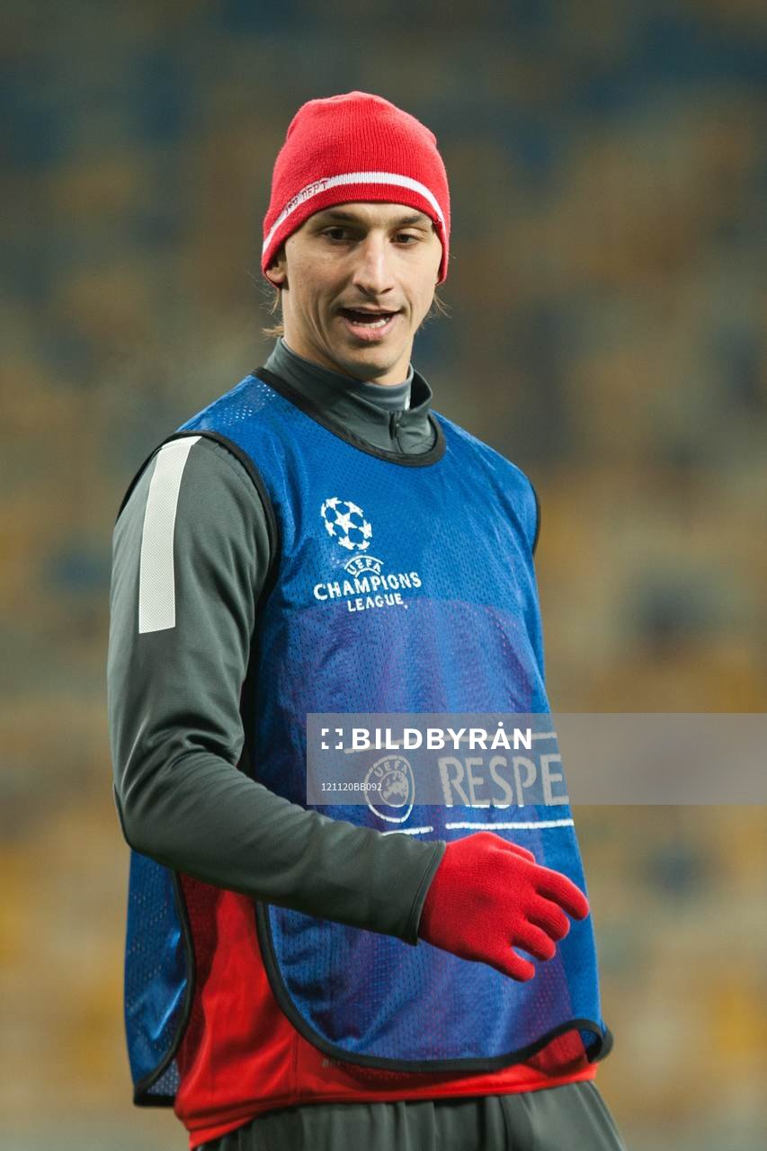 Zlatan IBRAHIMOVIC - 20.11.2012 - Entrainement du PSG a Kiev