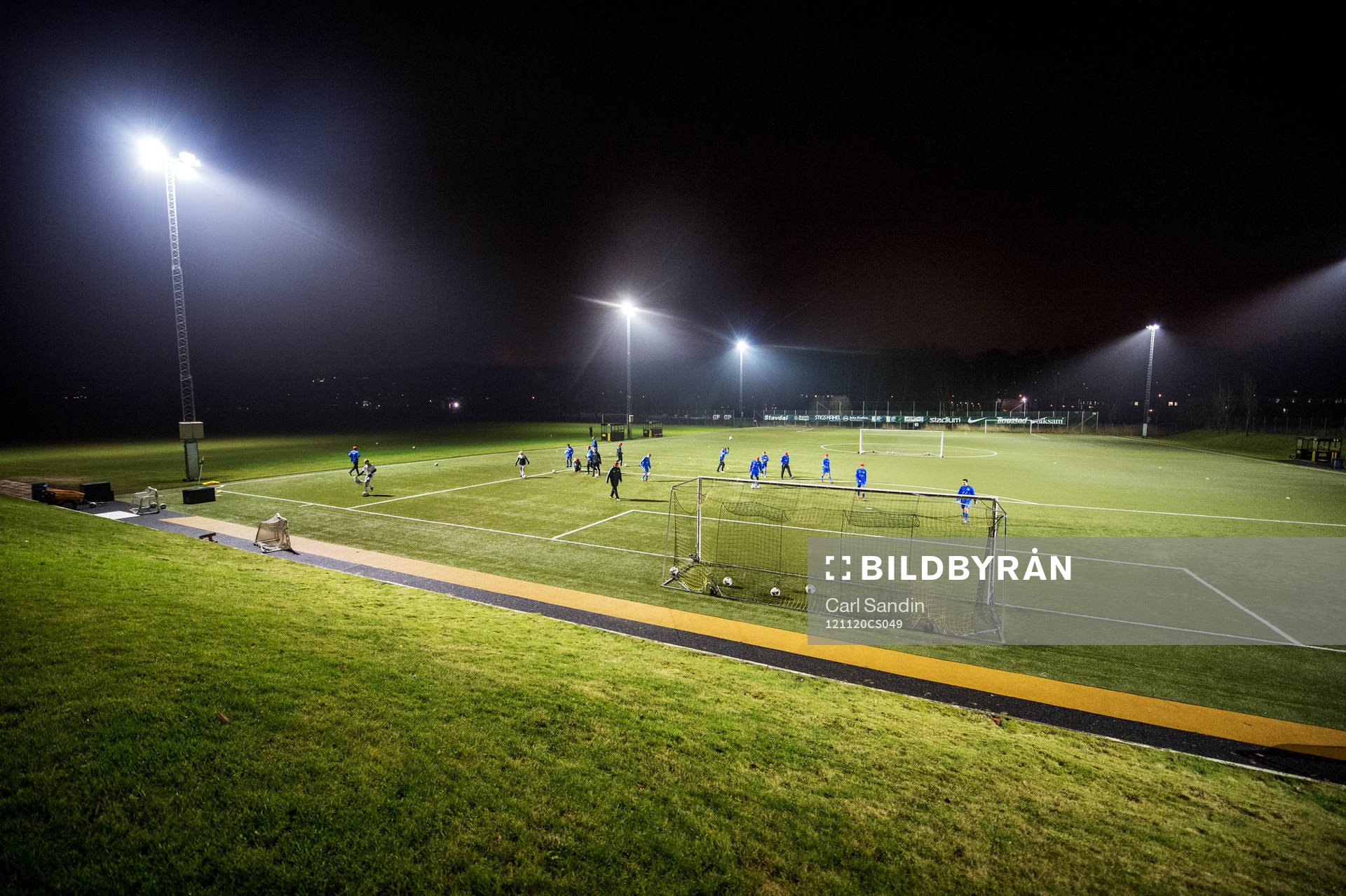 Fotbollsplanen på Gothia Park Academy exteriör i