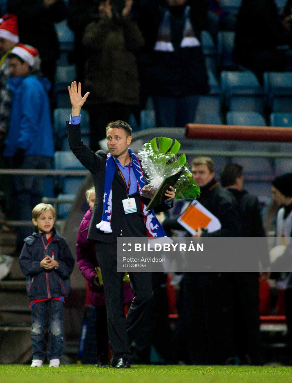 Erik Wahlstedt, Helsingborg, tackas av