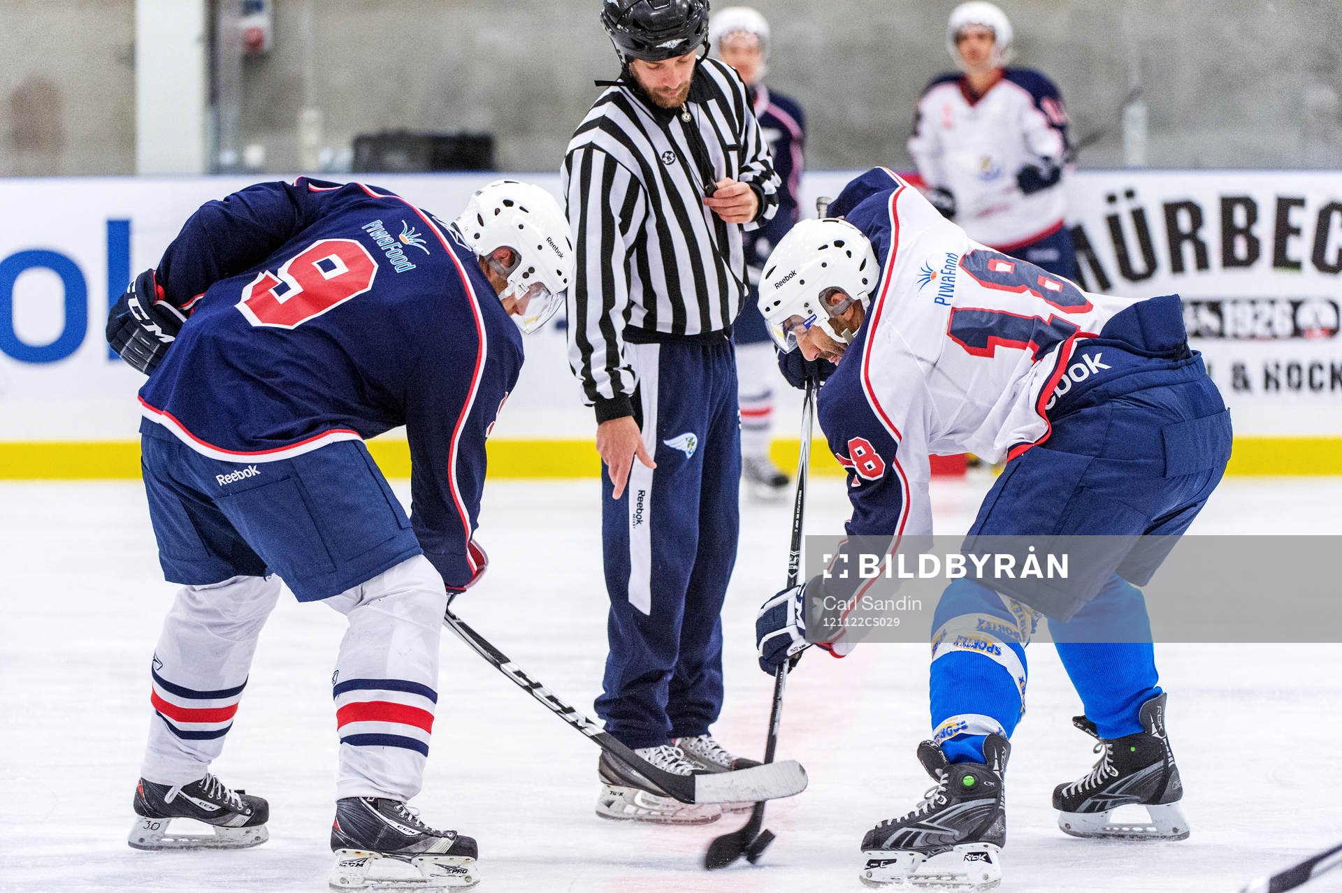 Domaren släpper pucken