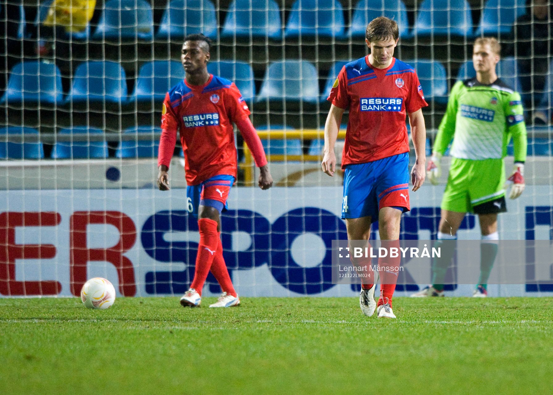 0-2, Pär Hansson och mittbackarna Joseph Baffo och Erland