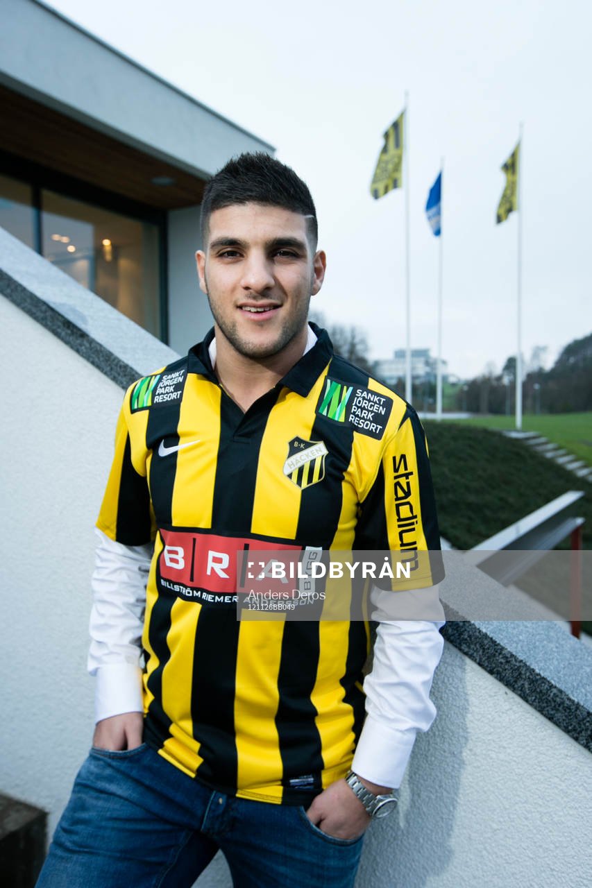 Fotboll, Presskonferens, BK Häcken. Moestafa El Kabir