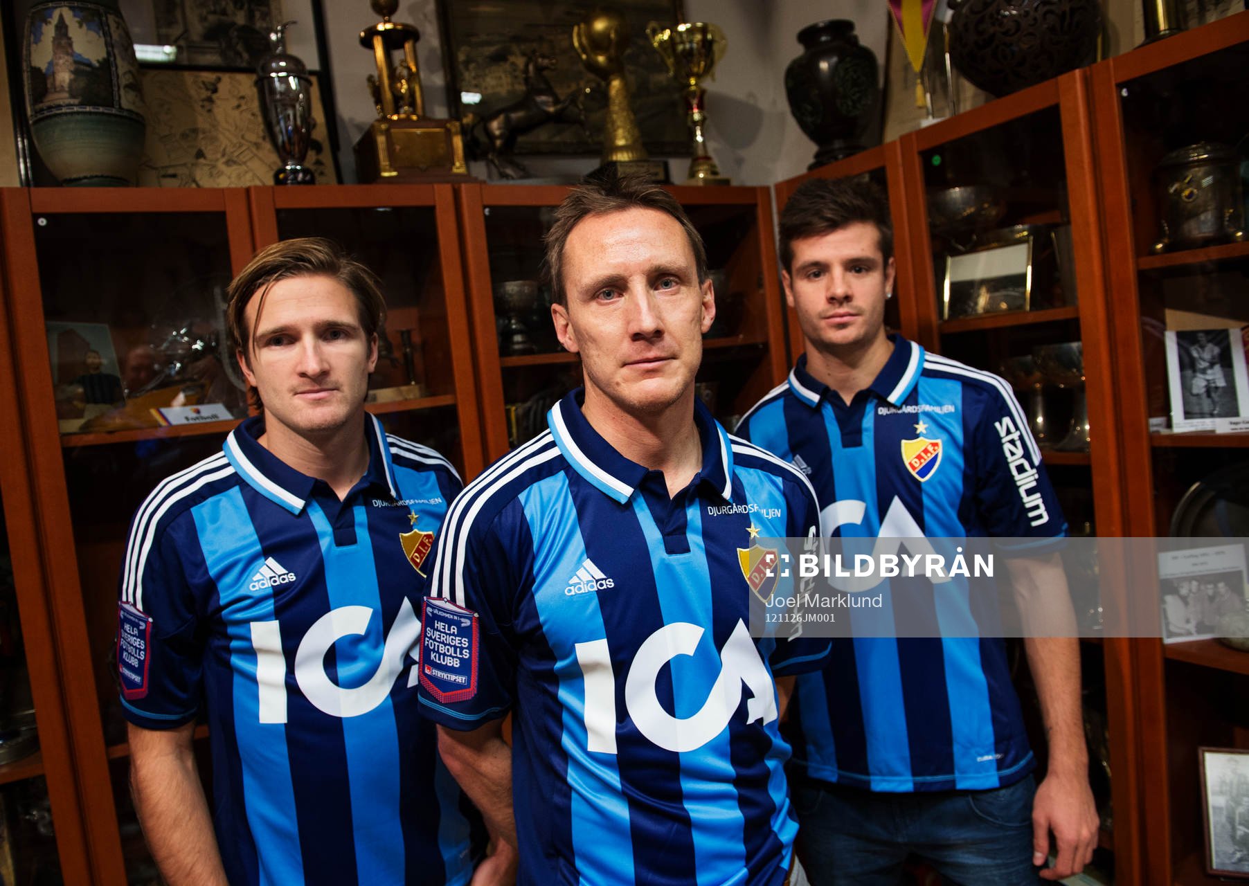 Spelarna Jesper Arvidsson, Andreas Johansson och Luis