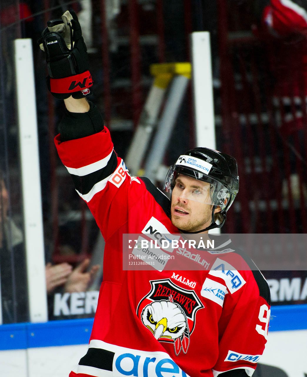 Mattias Persson, Malmö Redhawks, gör 3-0, jubel