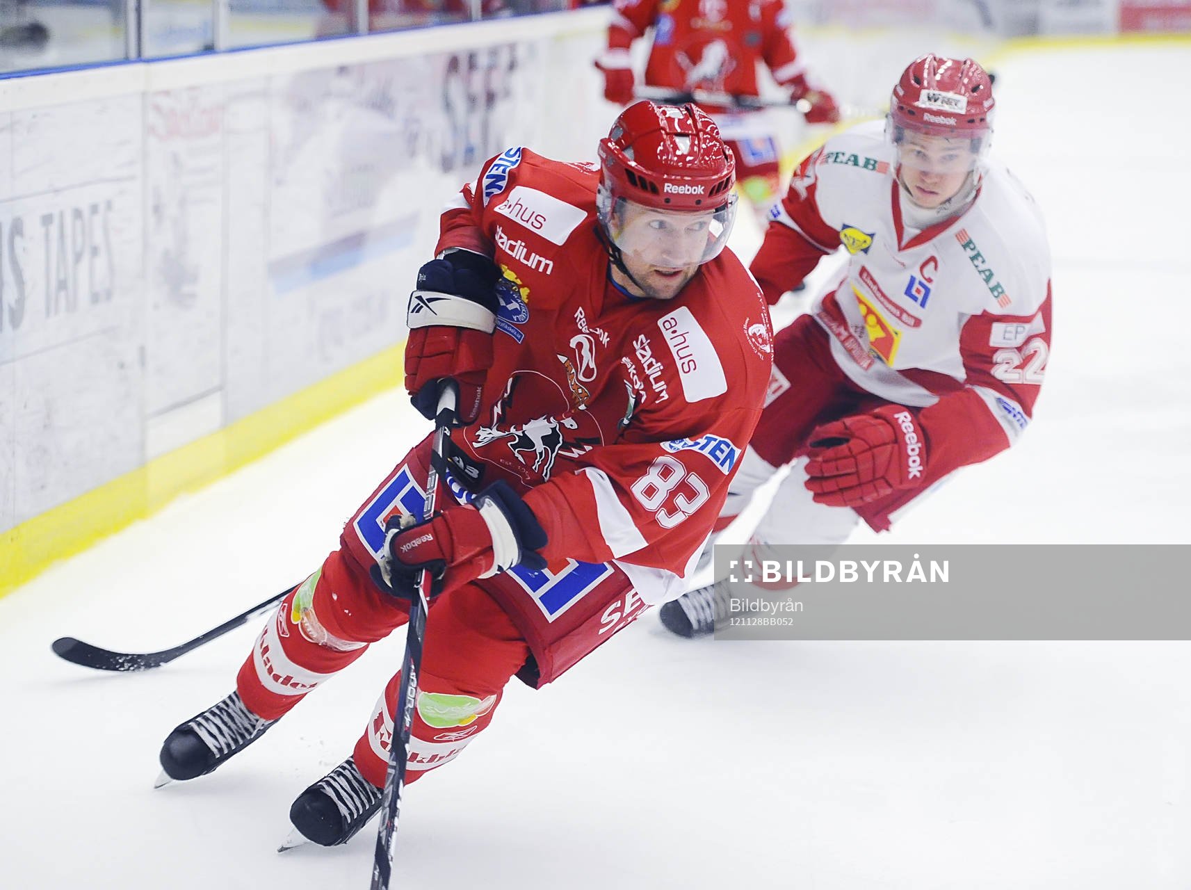 Vita Hästens nr 83 Michael Nylander och Skövdes nr 22