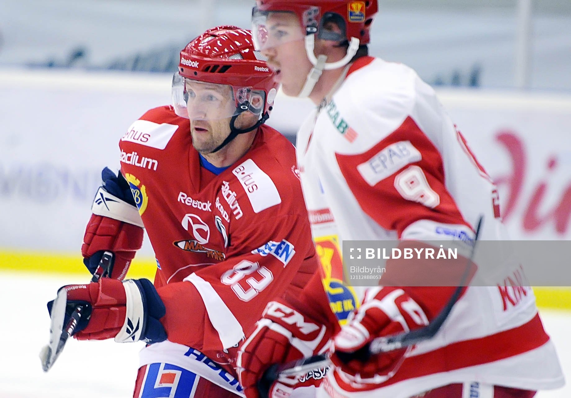 Vita Hästens nr 83 Michael Nylander och Skövdes nr 8