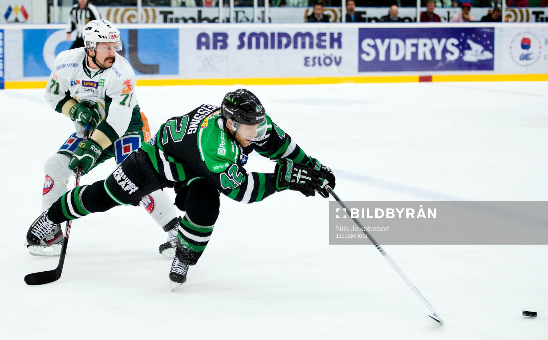Christian Berglund, Färjestad, Tom Preissing, Rögle