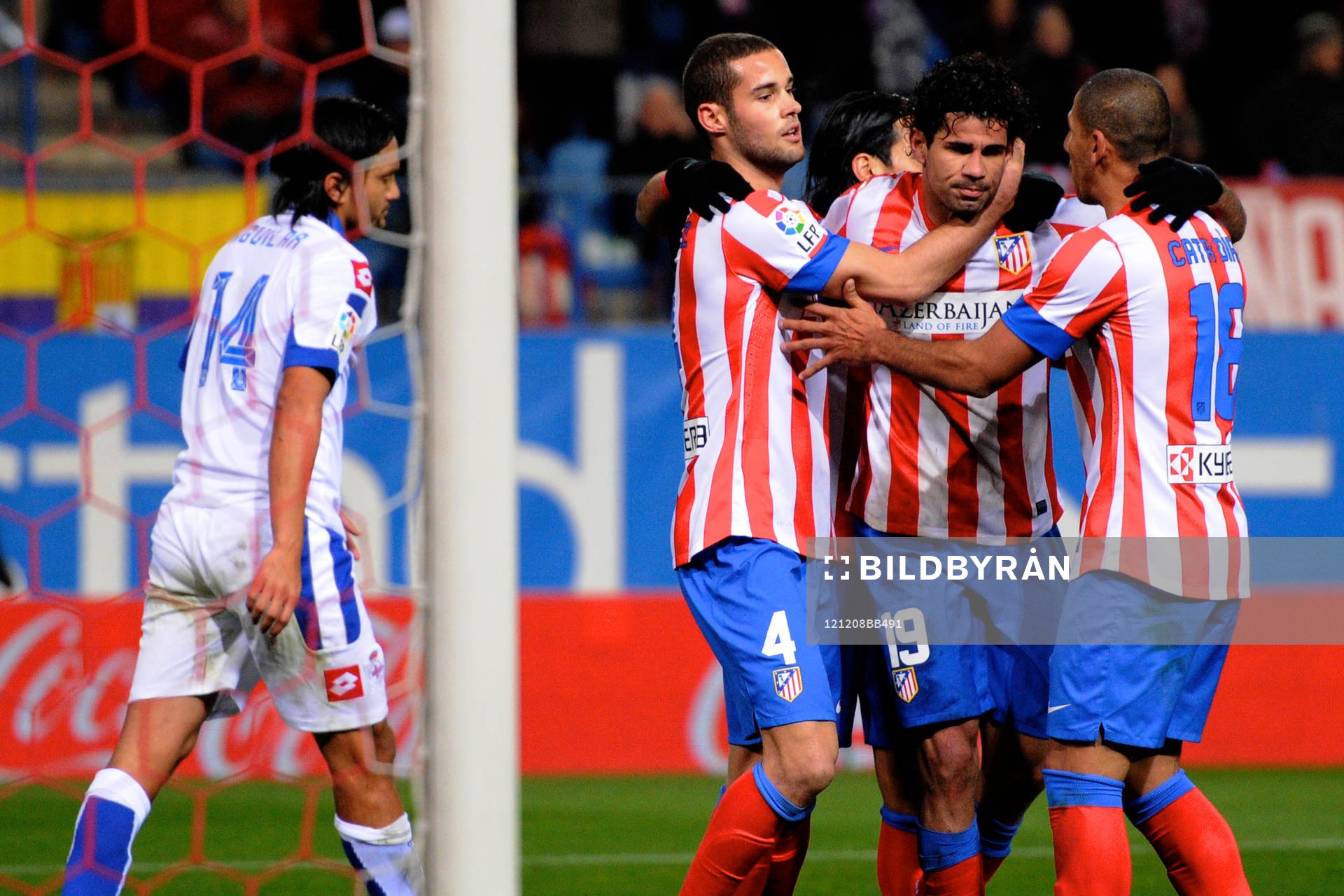 Diego Costa of Club Atletico de Madrid celebrates