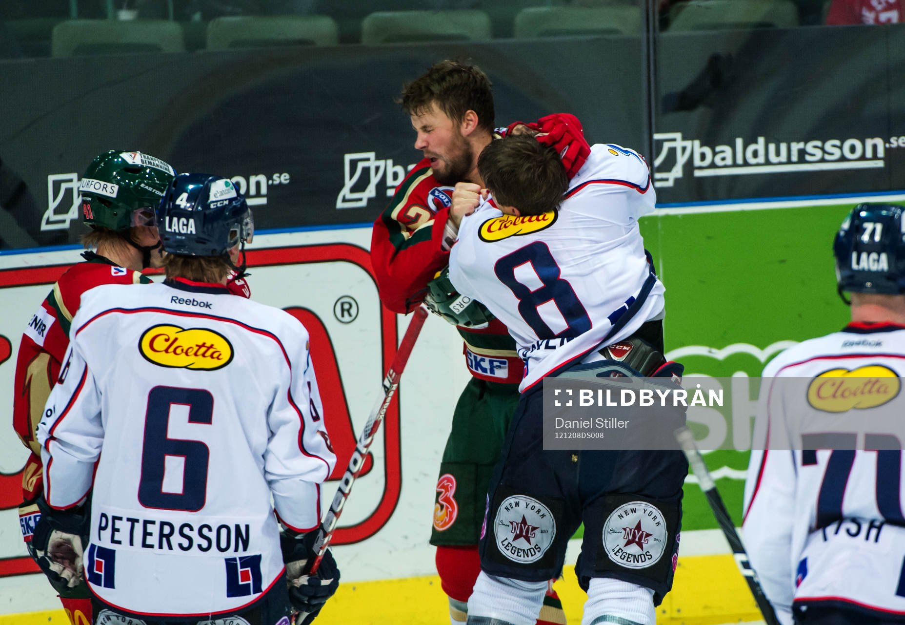 Albin Lorentzon, Linköping och Dick Axelsson, Frölunda, i