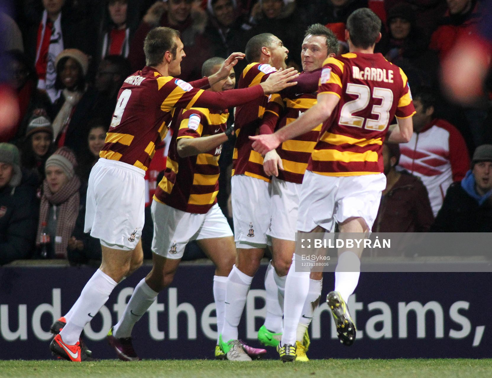 Fotboll, Ligacupen, kvartsfinal, Bradford City - Arsenal