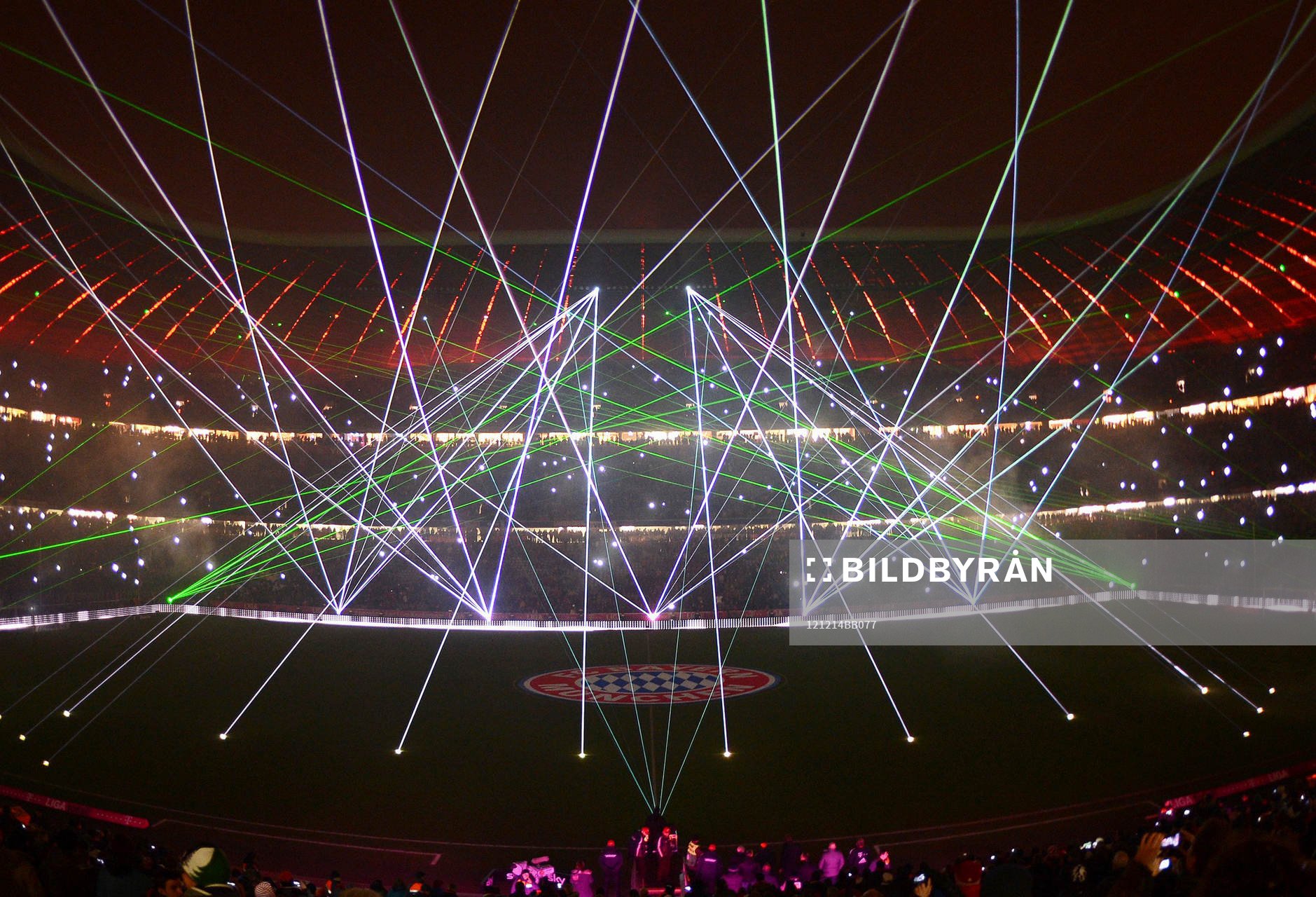 Uebersicht, Lasershow in der Allianz Arena
