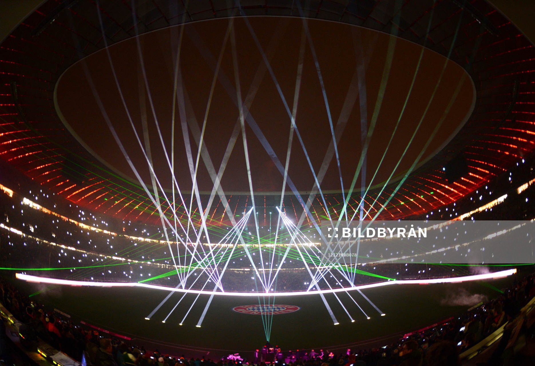 Uebersicht, Lasershow in der Allianz Arena