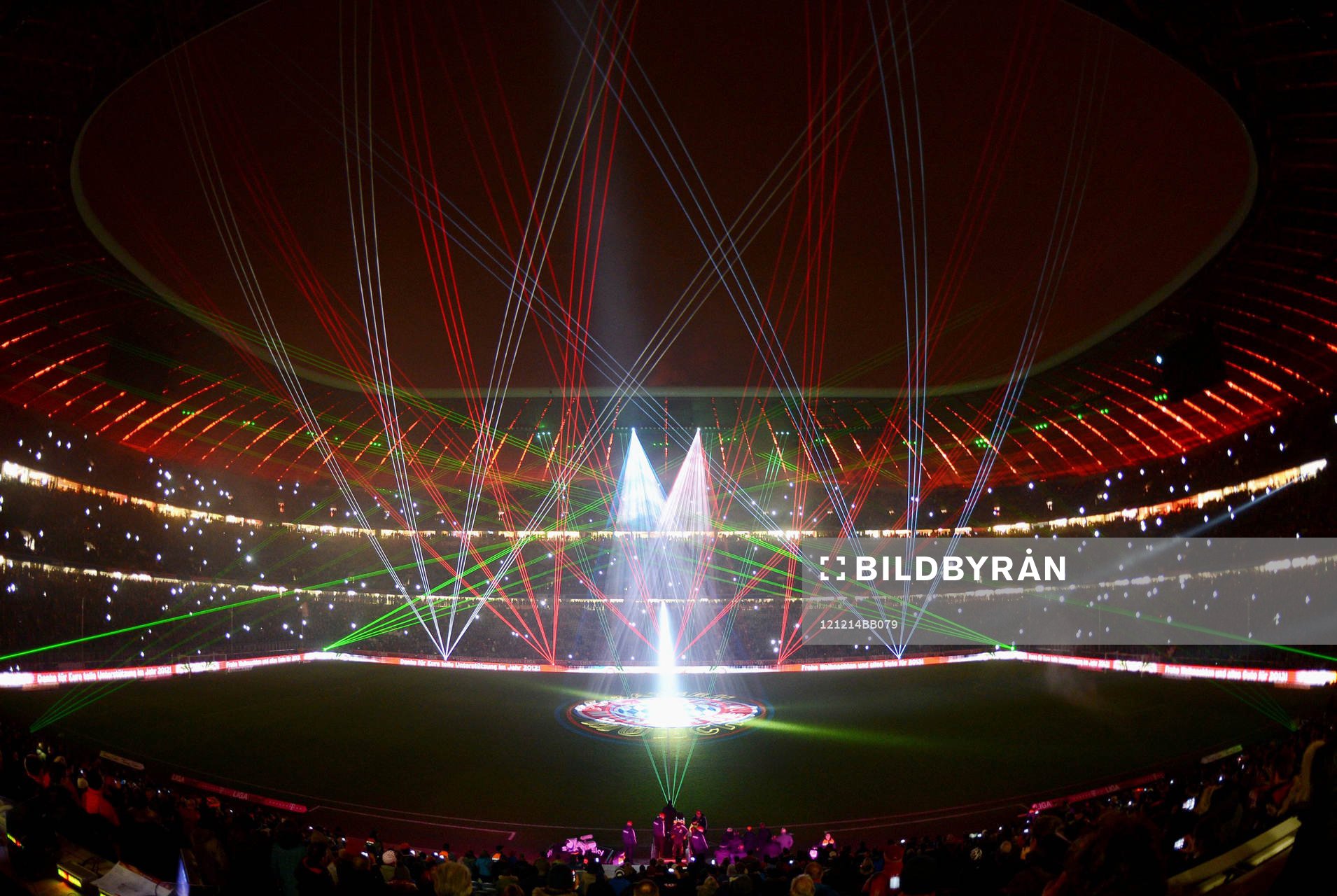 Uebersicht, Lasershow in der Allianz Arena