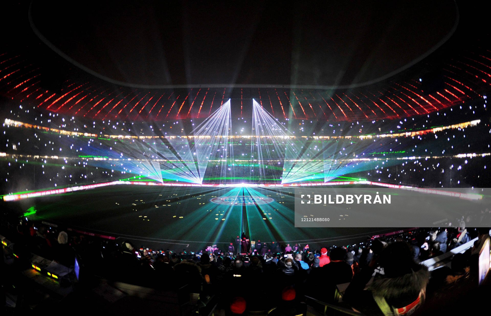 Uebersicht, Lasershow in der Allianz Arena