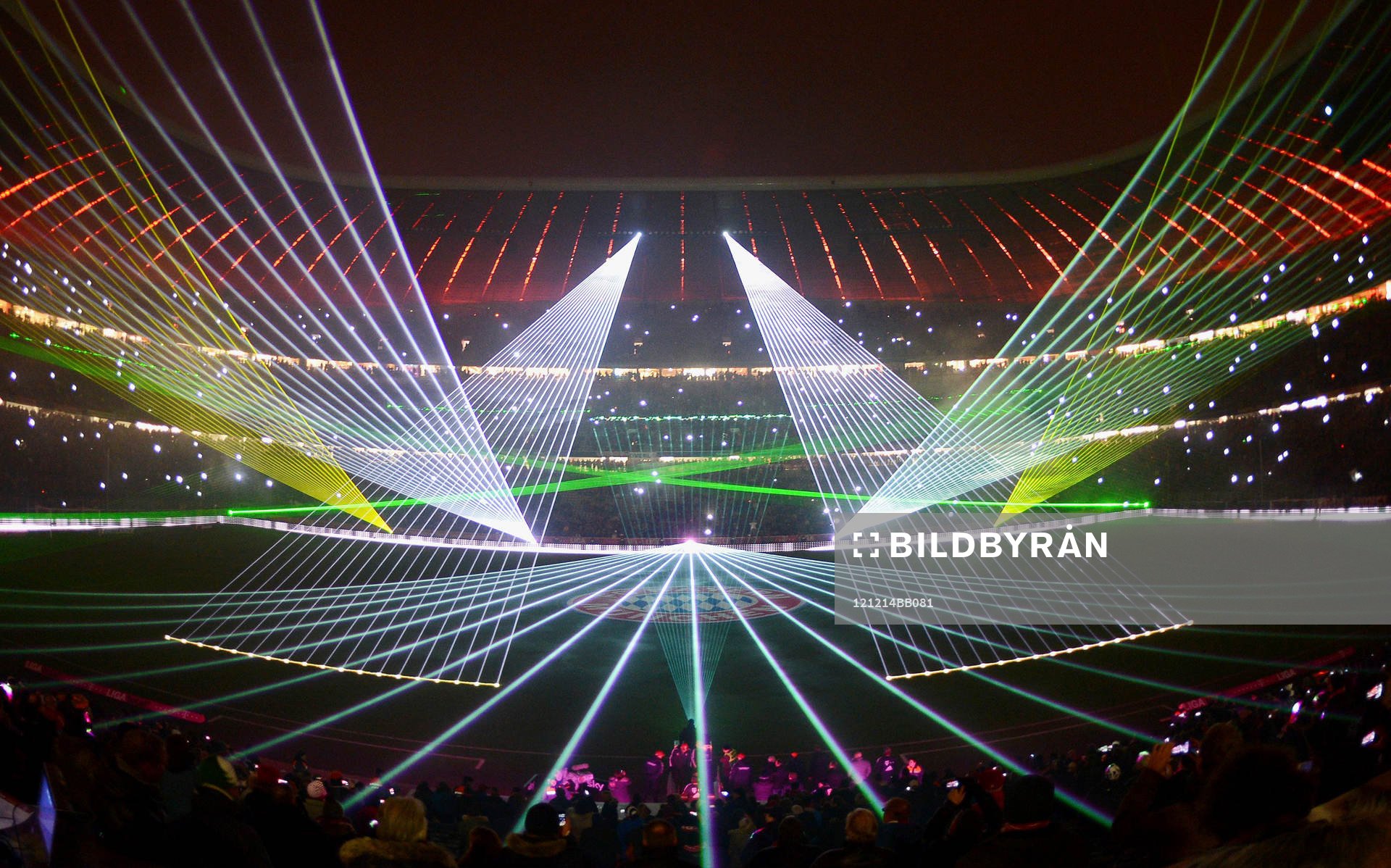 Uebersicht, Lasershow in der Allianz Arena