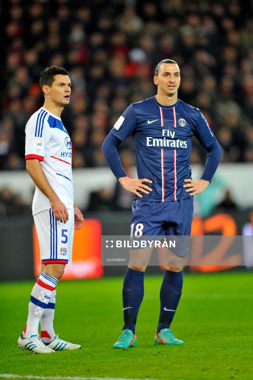 Dejan LOVREN / Zlatan IBRAHIMOVIC - 16.12.2012 - PSG / Lyon