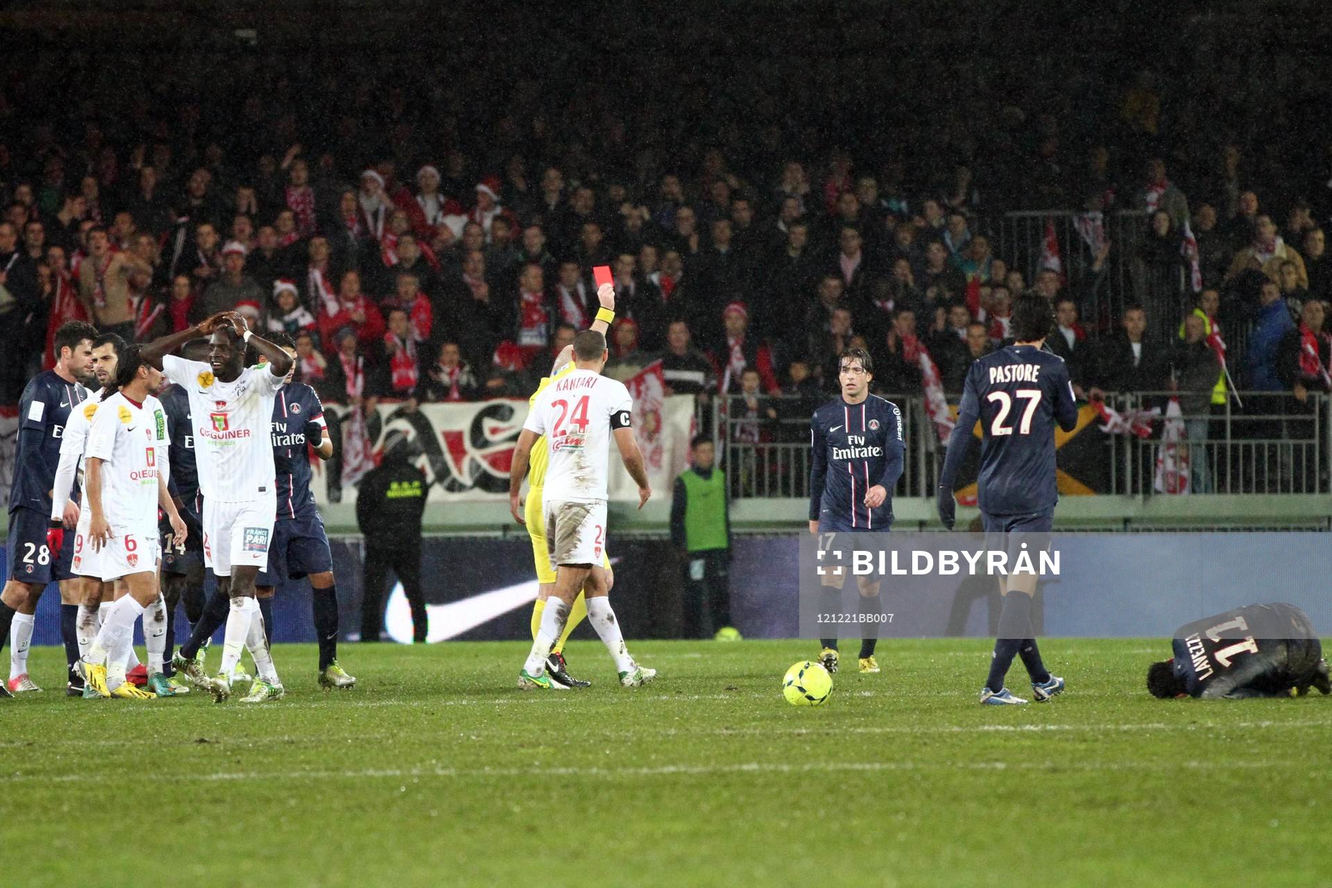 Carton Rouge Abdoulwhaid SISSOKO - 21.12.2012 - Brest / PSG