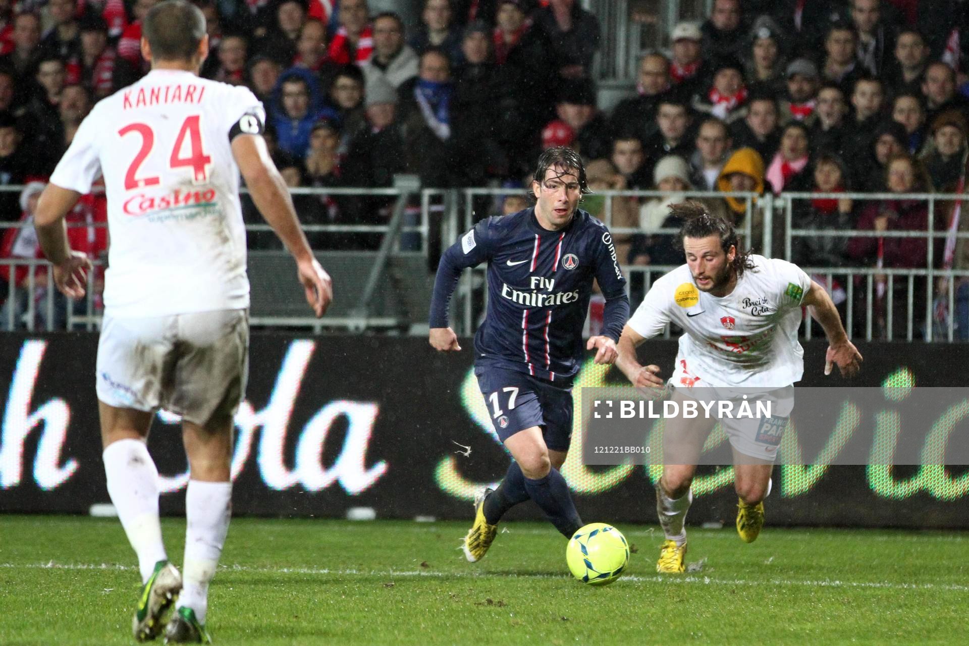 MAXWELL / Paul BAYSSE - 21.12.2012 - Brest / PSG - 19eme
