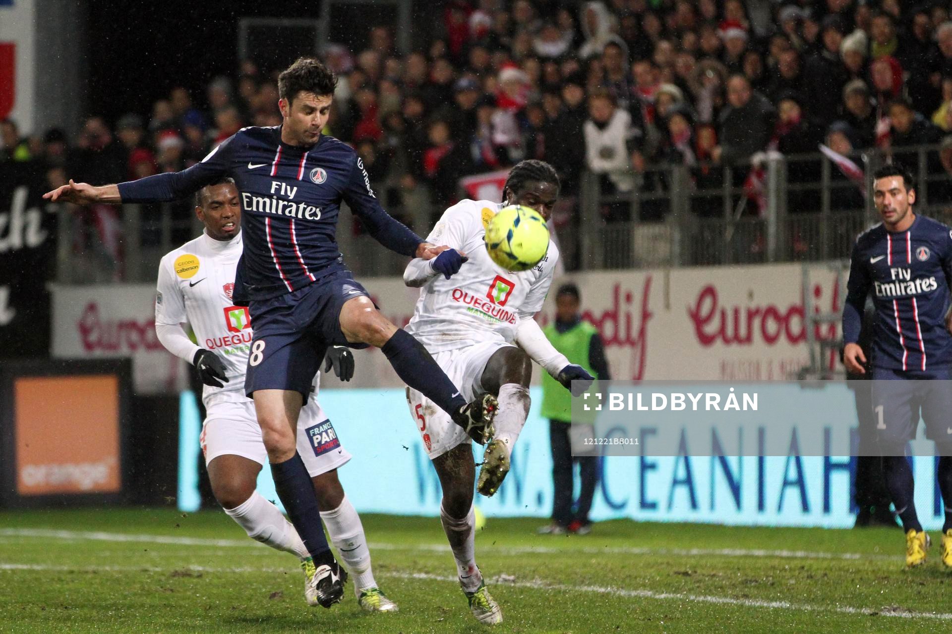 Thiago MOTTA / Bernard MENDY - 21.12.2012 - Brest / PSG -