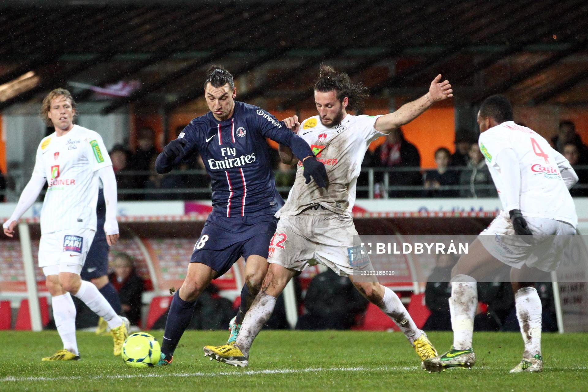Zlatan IBRAHIMOVIC / Paul BAYSSE - 21.12.2012 - Brest / PSG