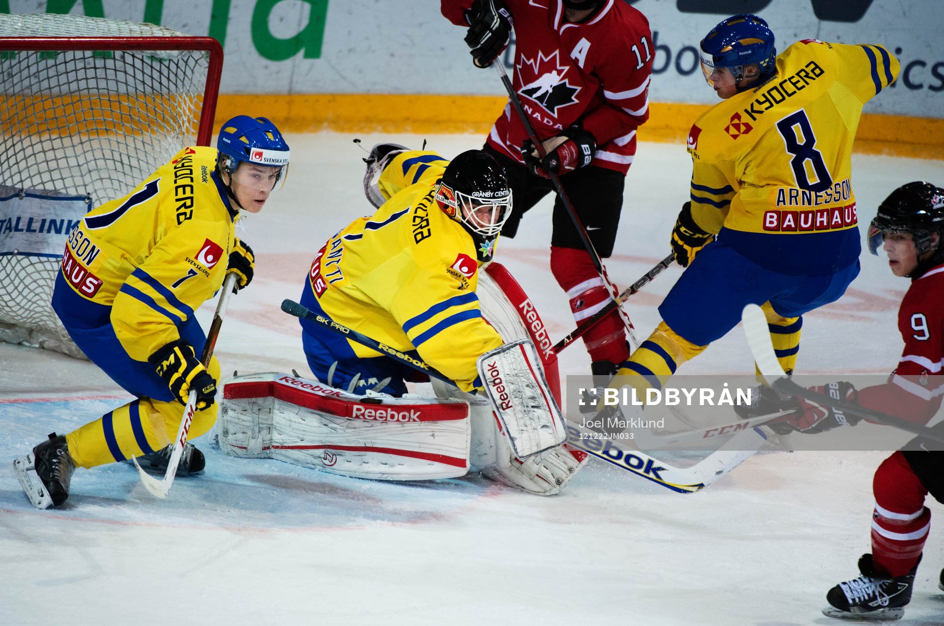 Tom Nilsson, Joel Lassinantti, målvakt, och Linus