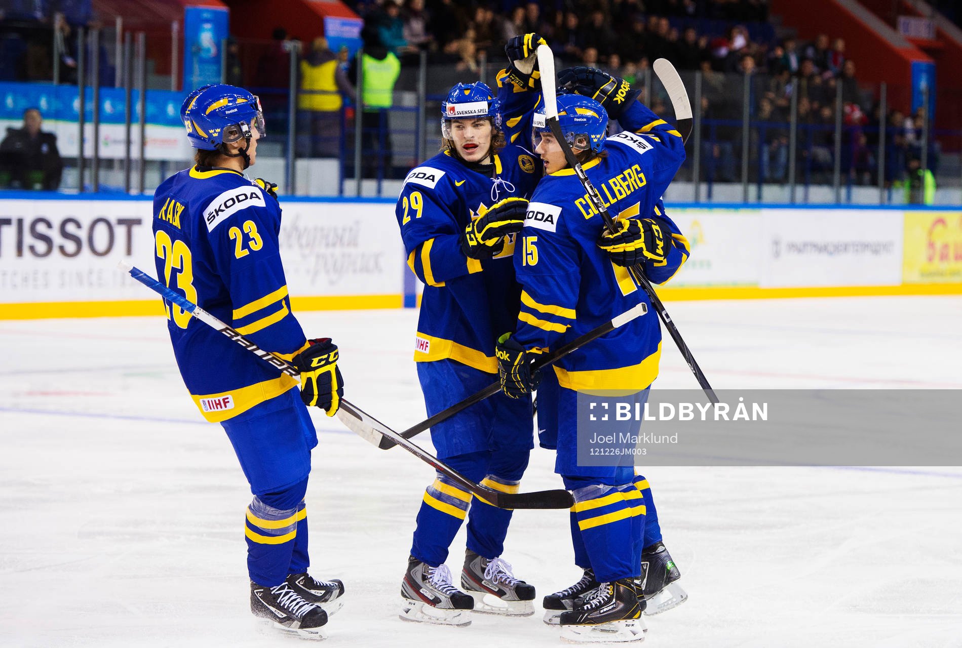 Victor Rask, Emil Molin och Sebastian Collberg, Sverige,