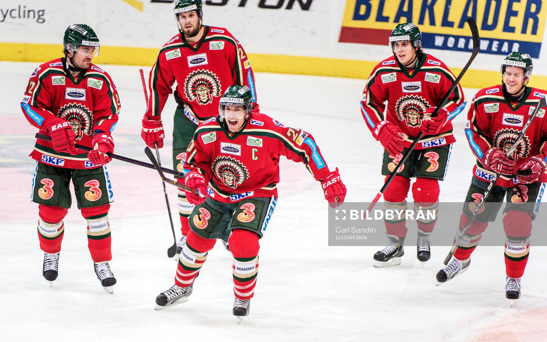 Joel Lundqvist, Frölunda, jublar mot båset