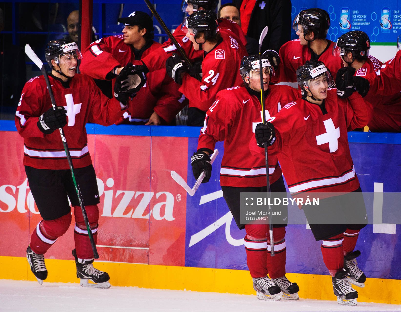 Mike Kunzle, Sven Andrighetto och Lino Martschini, Schweiz,