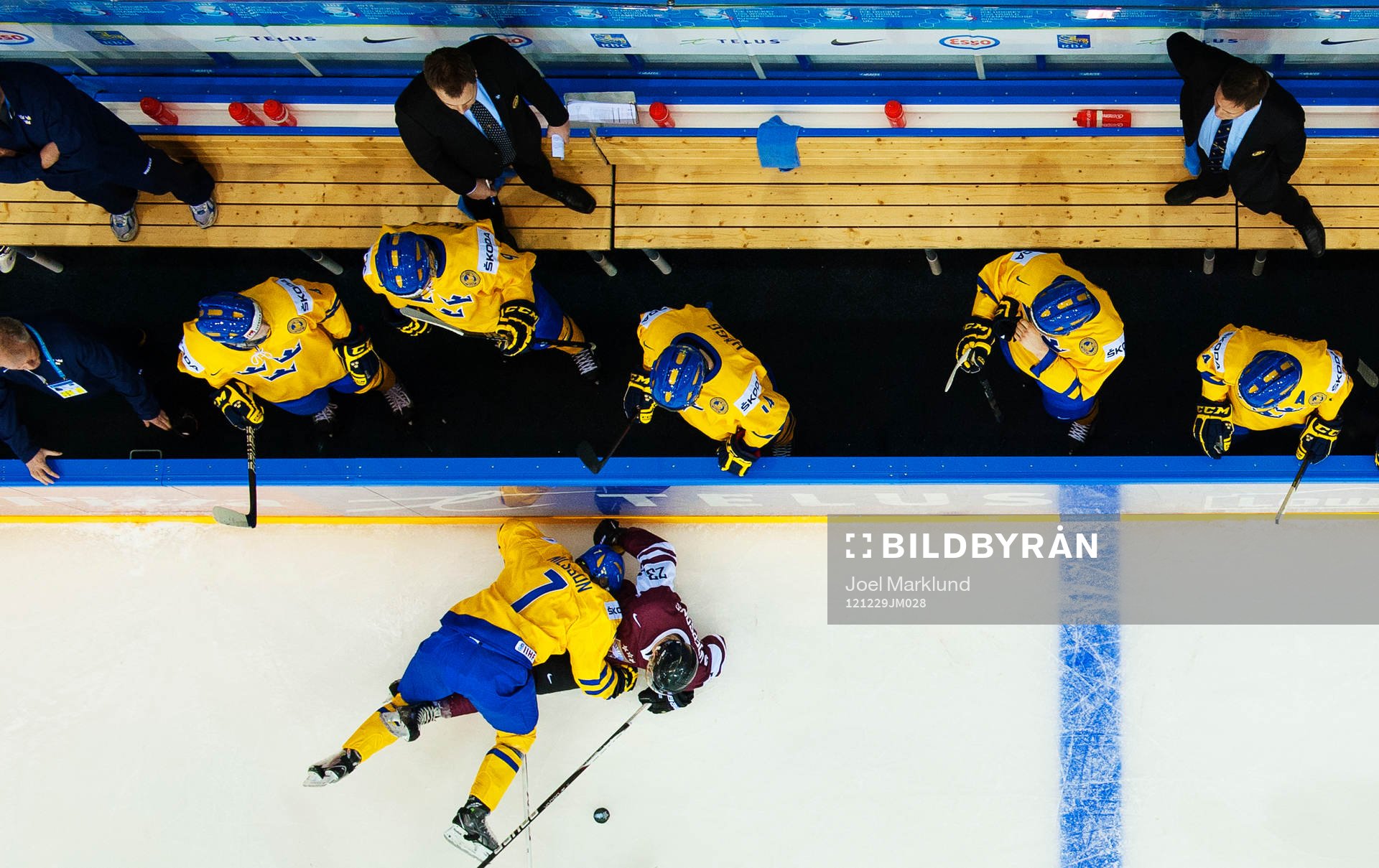 Tom Nilsson, Sverige, och Toms Andersons, Lettland, i kamp