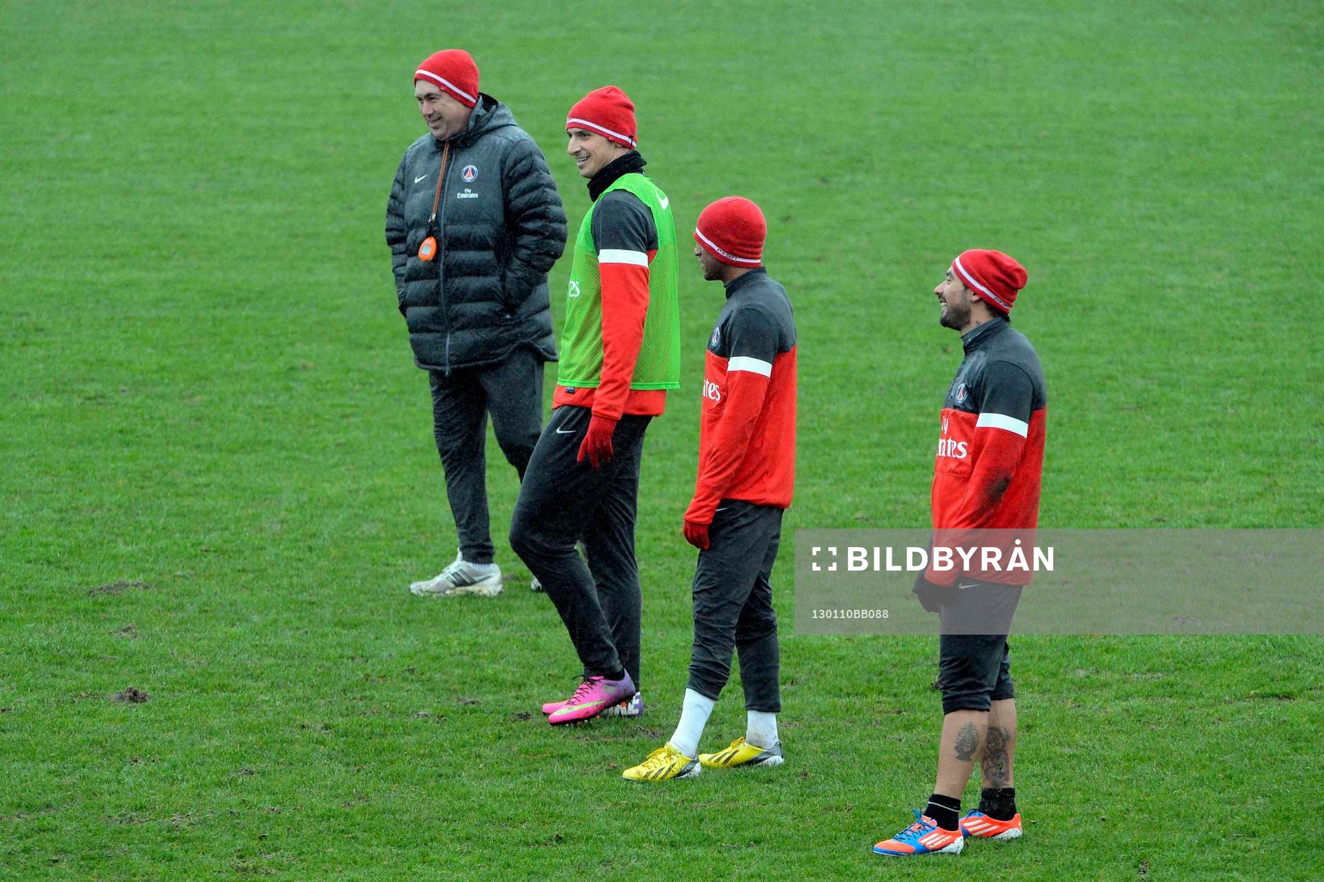 Carlo ANCELOTTI /  Zlatan IBRAHIMOVIC / Lucas MOURA /