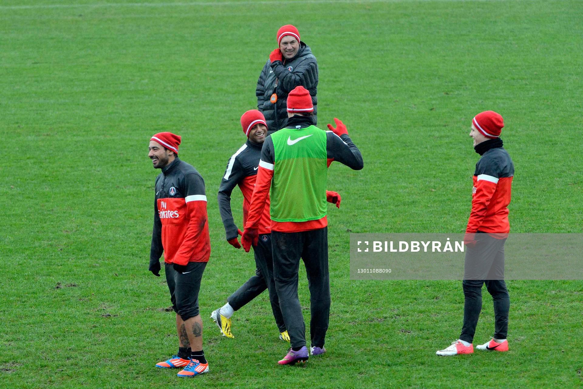 Carlo ANCELOTTI /  Zlatan IBRAHIMOVIC / Lucas MOURA /