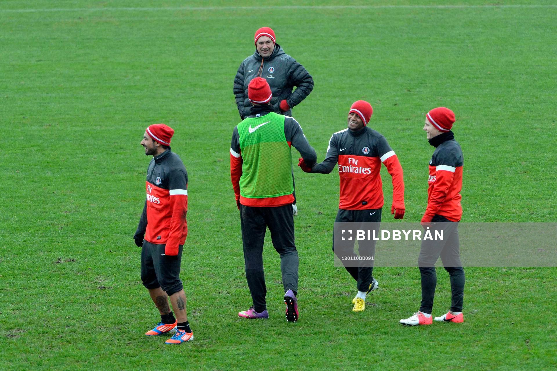 Joie Zlatan IBRAHIMOVIC / Lucas MOURA - 10.01.2013 -